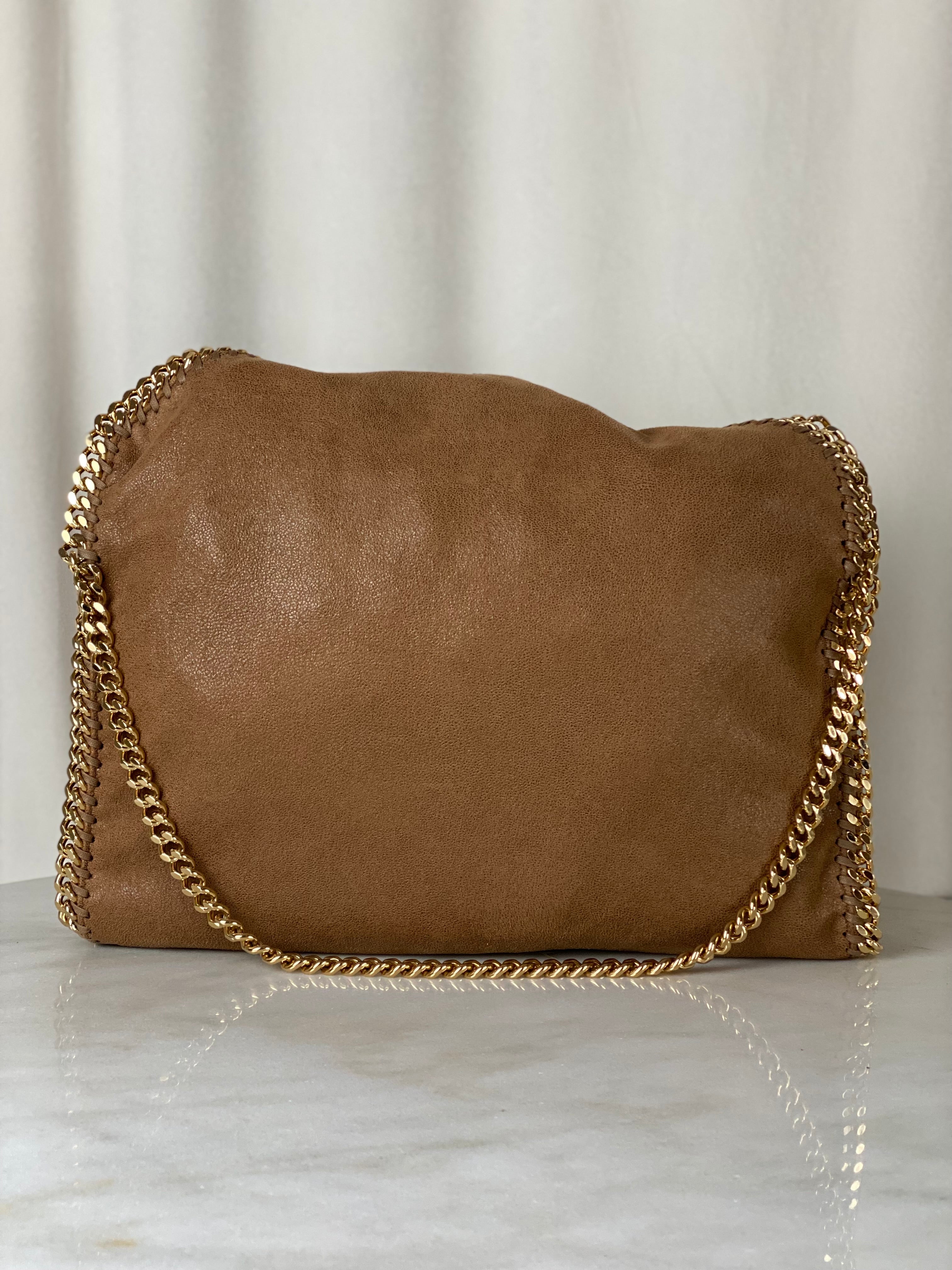 Stella Mccartney Camel Fold Over Falabella Foldable Bag-handbag-Stella Mccartney-The Closet Egypt