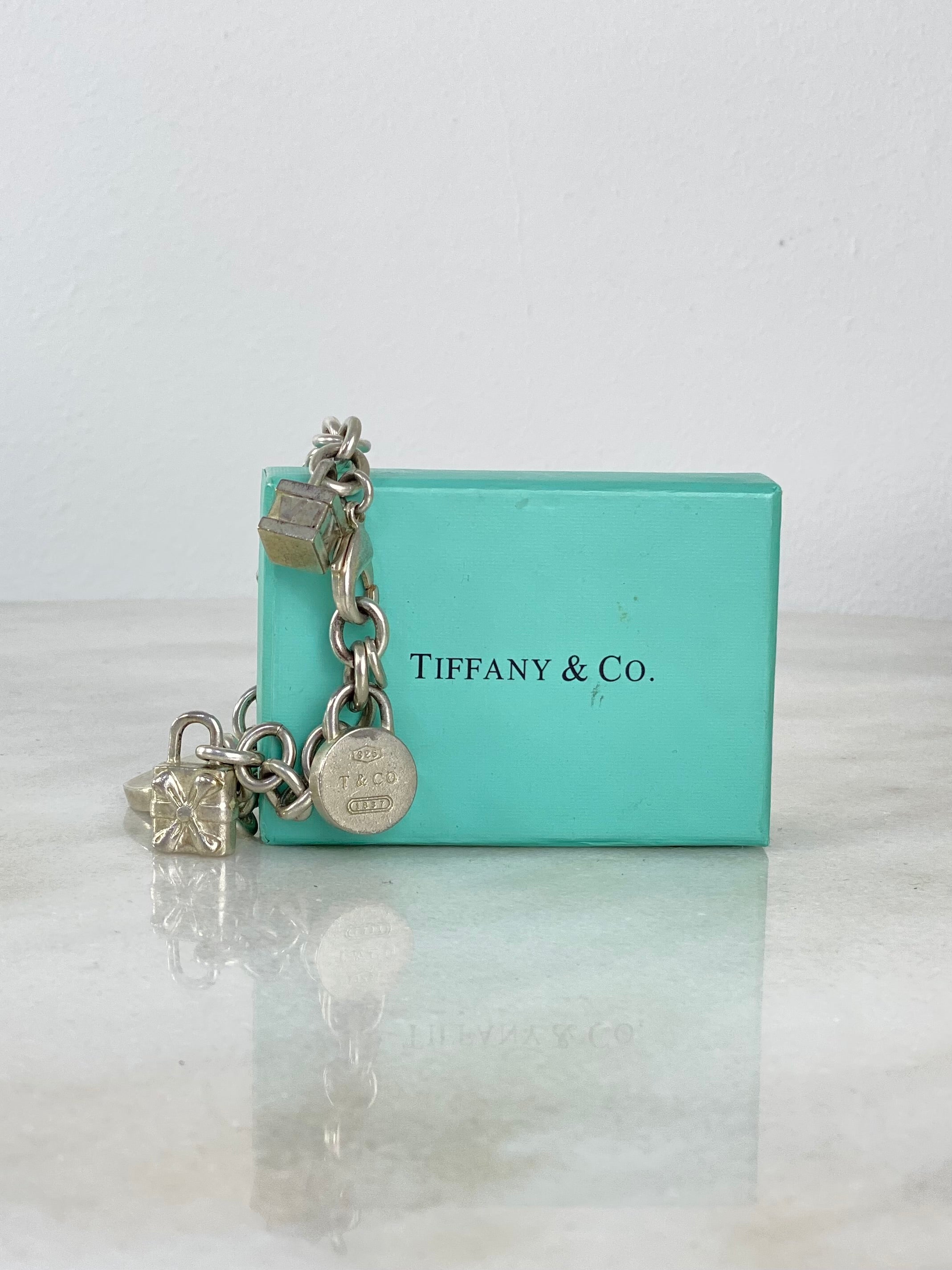 Tiffany & Co Silver Lock Heart Bracelet