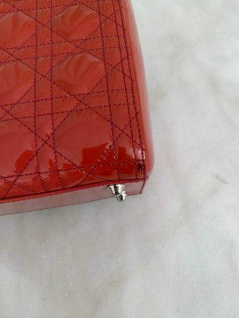 Christian Dior Red Lady Dior Large Bag-handbag-Christian Dior-The Closet Egypt