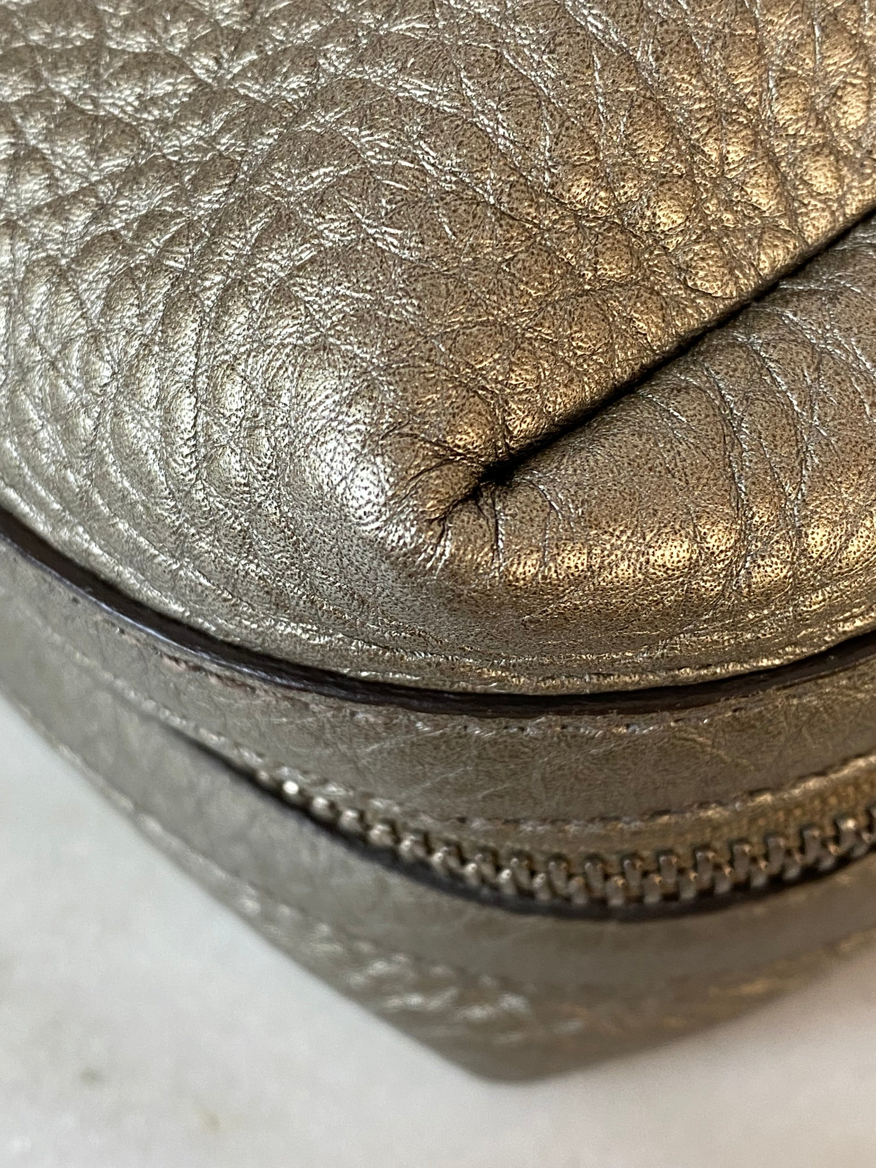 Gucci Silver Metallic Soho Makeup Case-Makeup Case-Gucci-The Closet Egypt