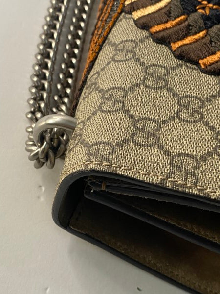 Gucci Bicolor GG Supreme Dionysus Bee Embroidered Medium Bag-handbag-Gucci-The Closet Egypt