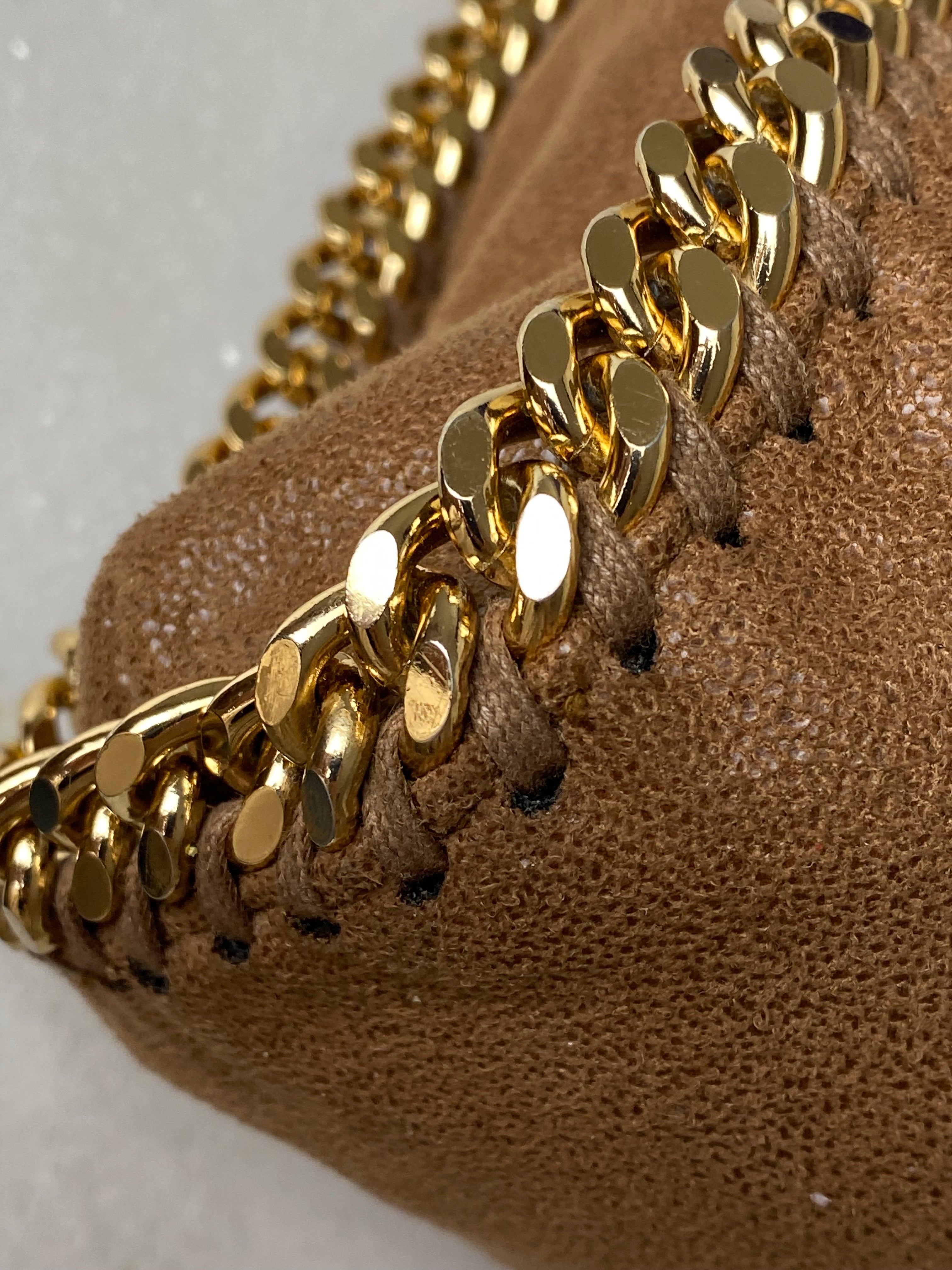 Stella Mccartney Camel Fold Over Falabella Foldable Bag-handbag-Stella Mccartney-The Closet Egypt