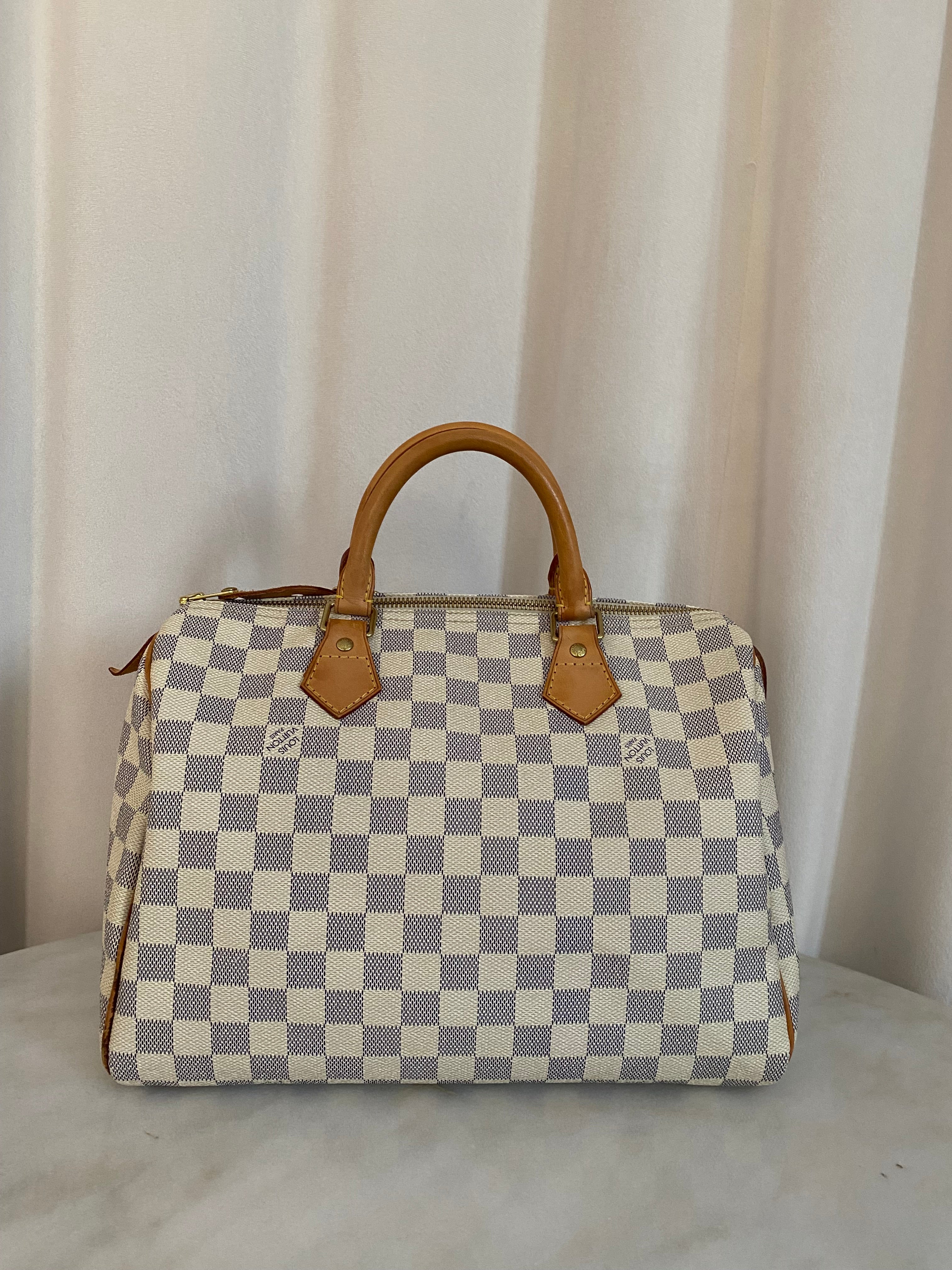 Louis Vuitton Damier Azur Speedy 30 Bag-handbag-Louis Vuitton-The Closet Egypt