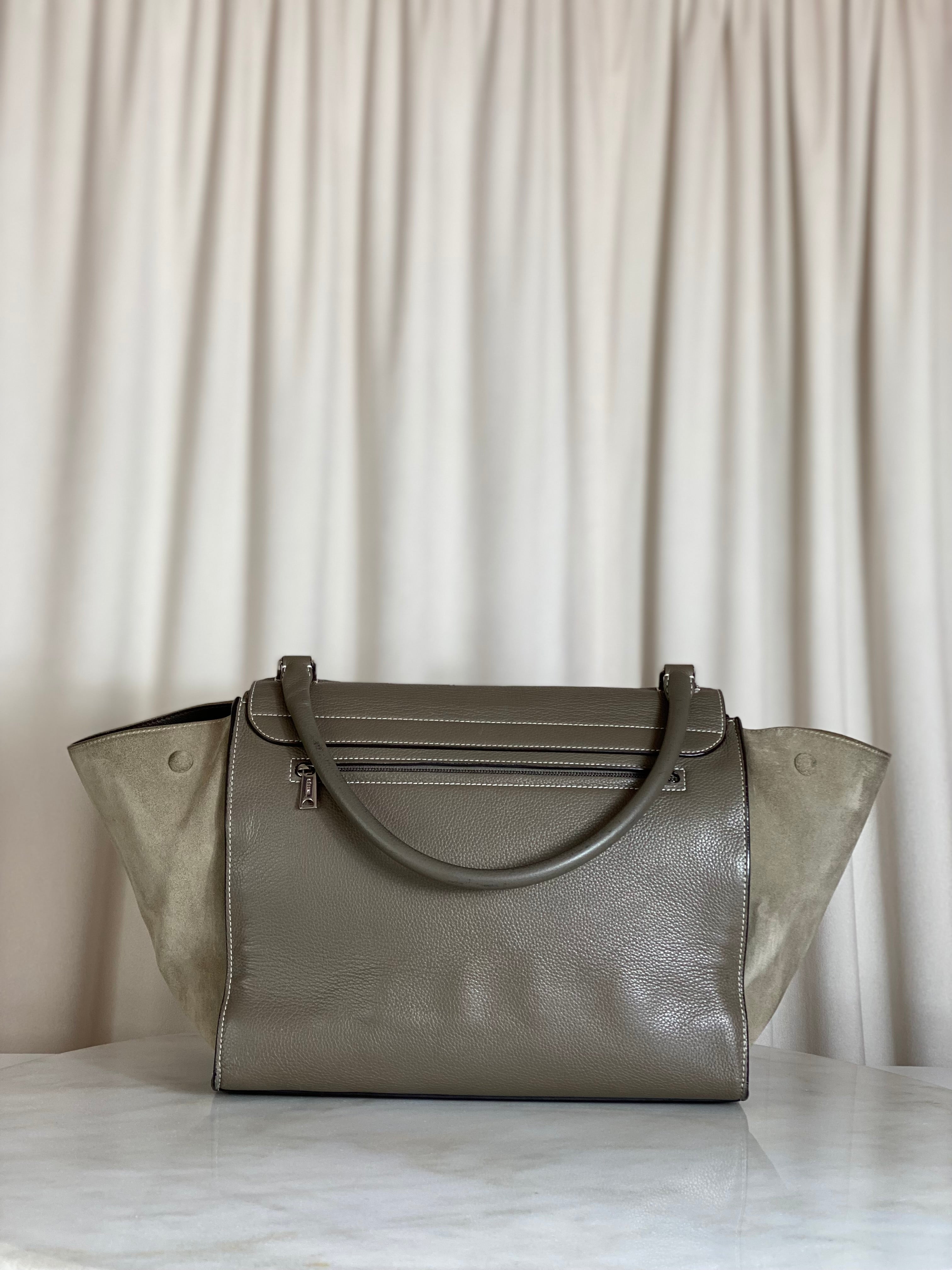 Celine Camel Trapeze Top Handle Large Bag