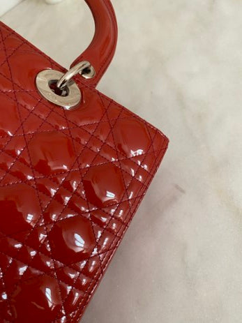 Christian Dior Red Lady Dior Large Bag-handbag-Christian Dior-The Closet Egypt
