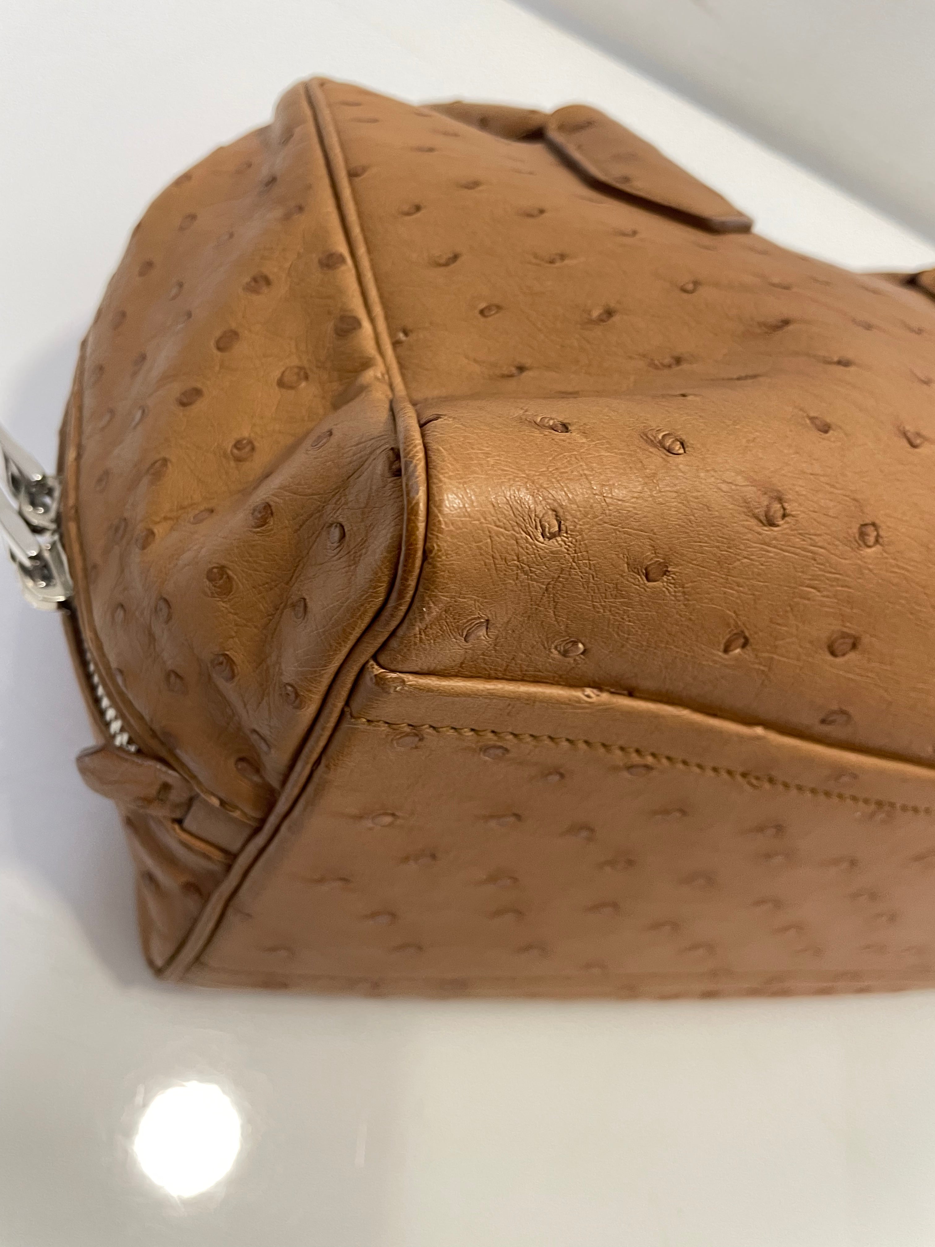 Prada Camel Ostrich Tote Bag-handbag-Prada-The Closet Egypt