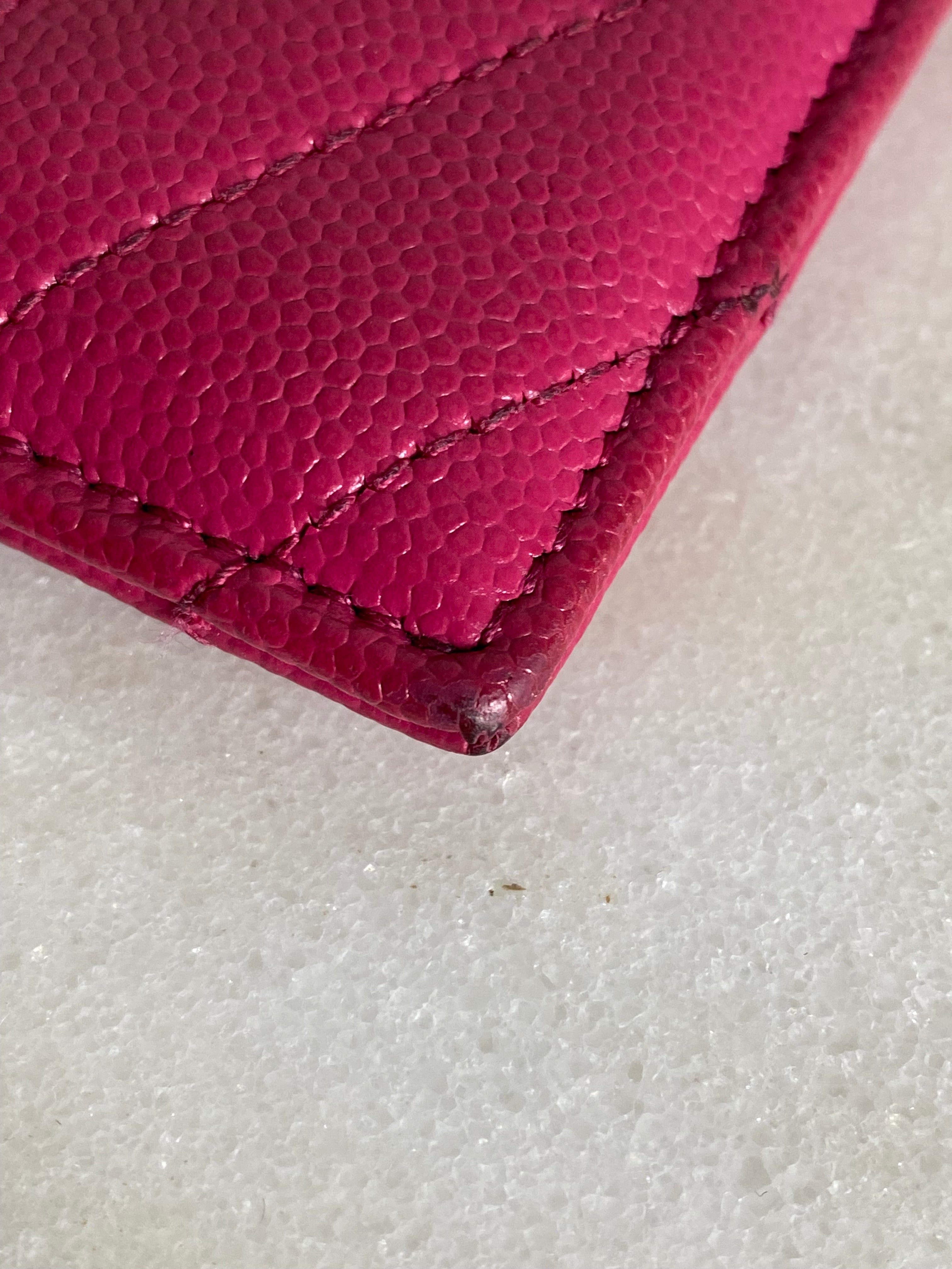 YSL Hot Pink Card Holder-Card Holder-YSL-The Closet Egypt