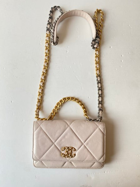 Chanel Beige 19 Wallet on Chain-Wallet Chain-Chanel-The Closet Egypt