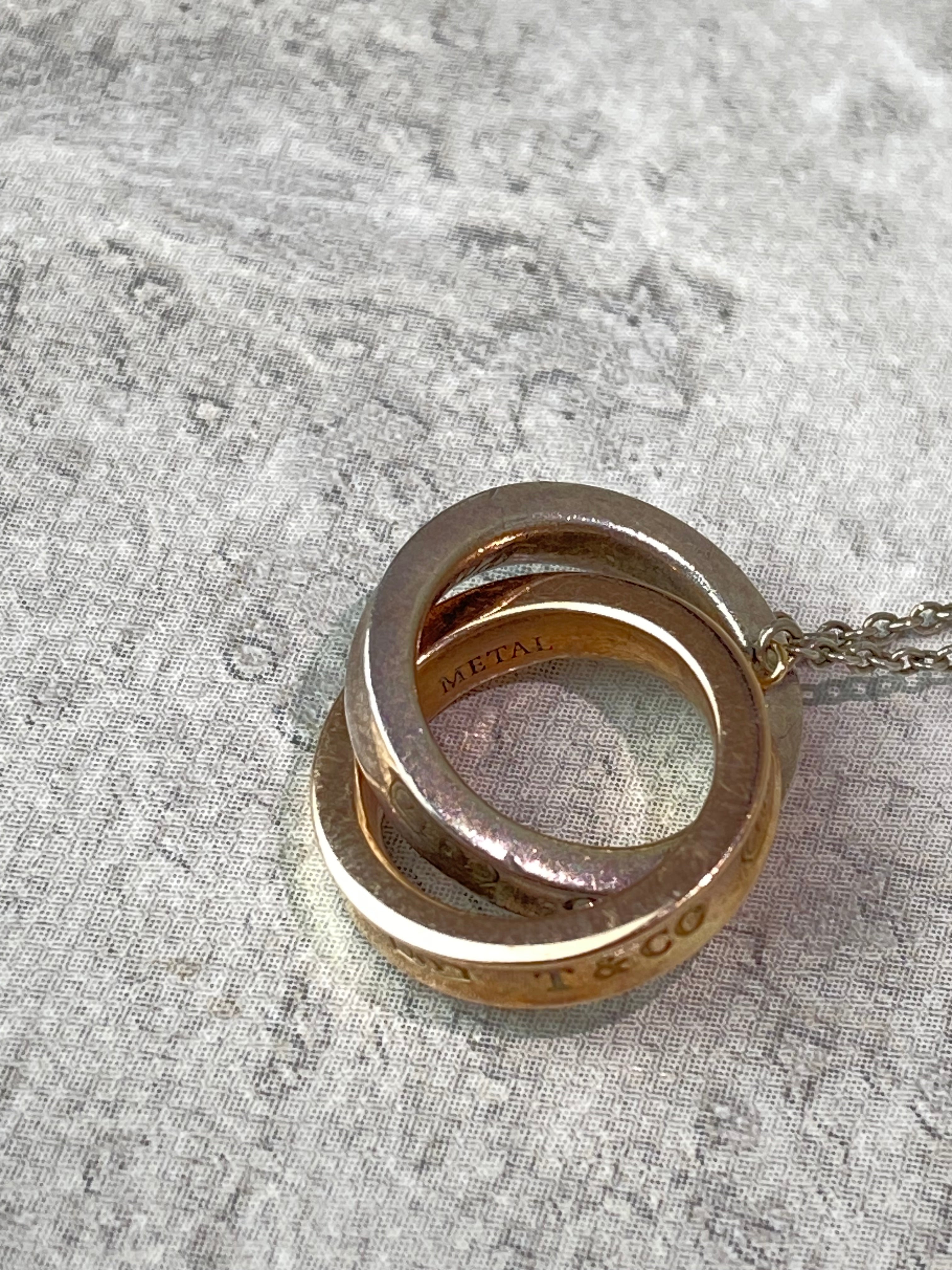 Tiffany & Co Bicolor 1837 Interlocking Circles Pendant Necklace