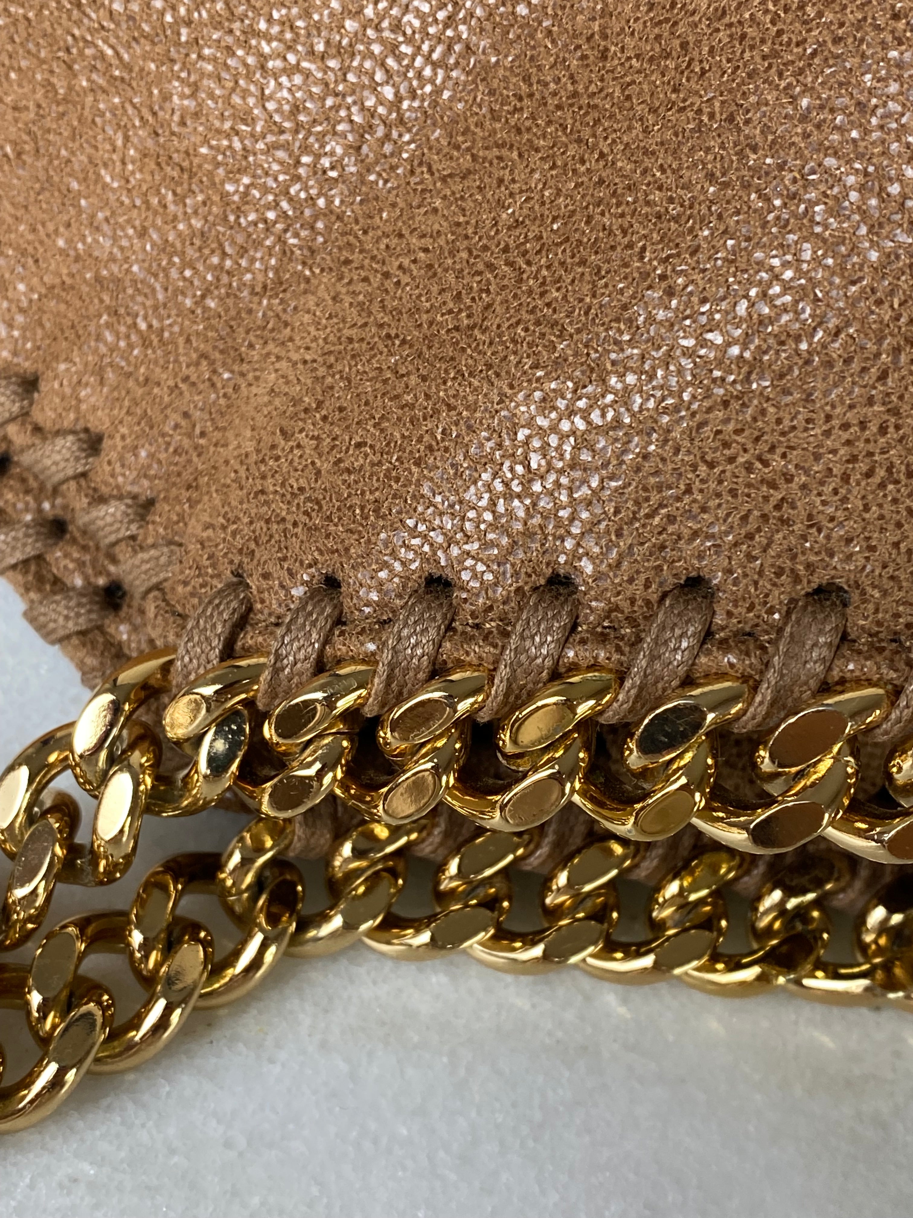 Stella Mccartney Camel Fold Over Falabella Foldable Bag-handbag-Stella Mccartney-The Closet Egypt