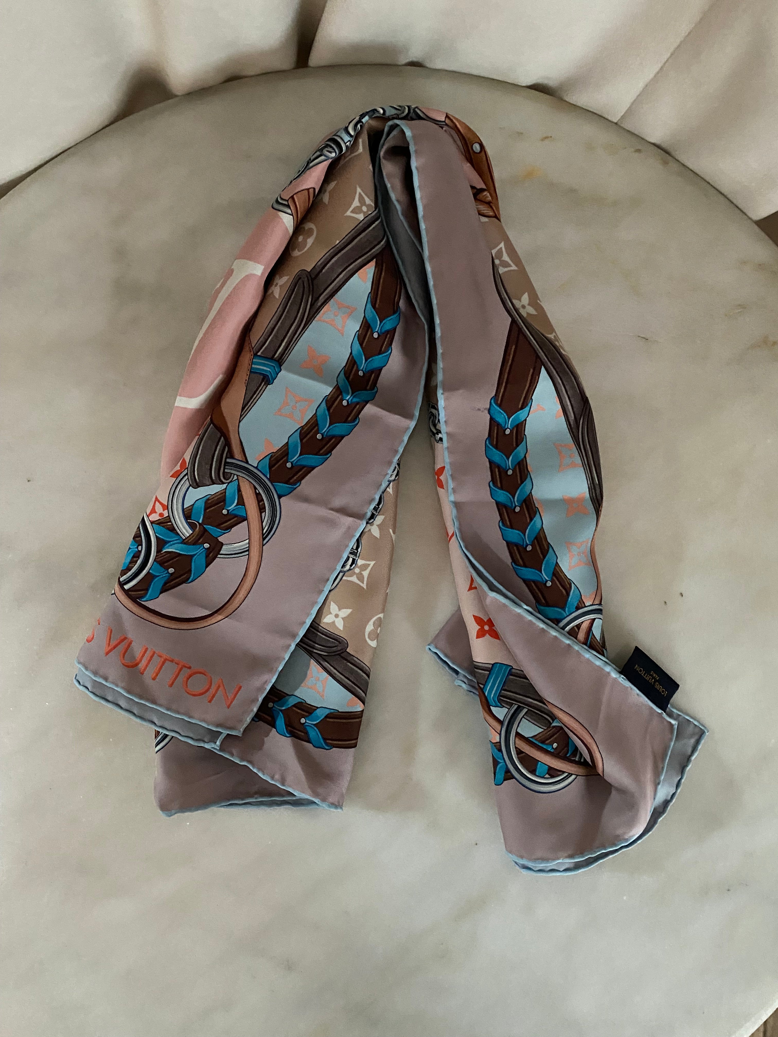 Louis Vuitton Tricolor Silk Scarf-Scarf-Louis Vuitton-The Closet Egypt