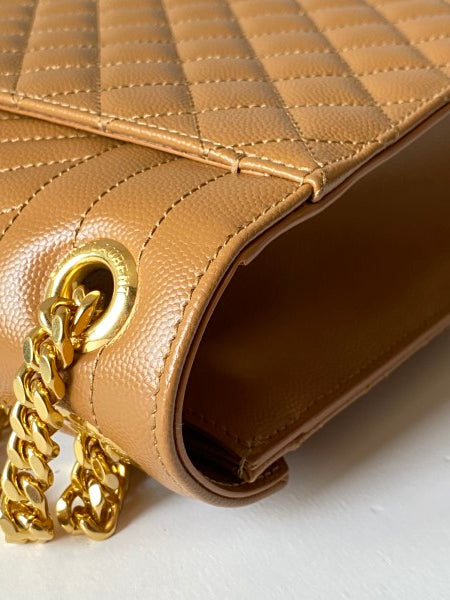 YSL Brown Monogram Classic Envelope Bag-handbag-YSL-The Closet Egypt