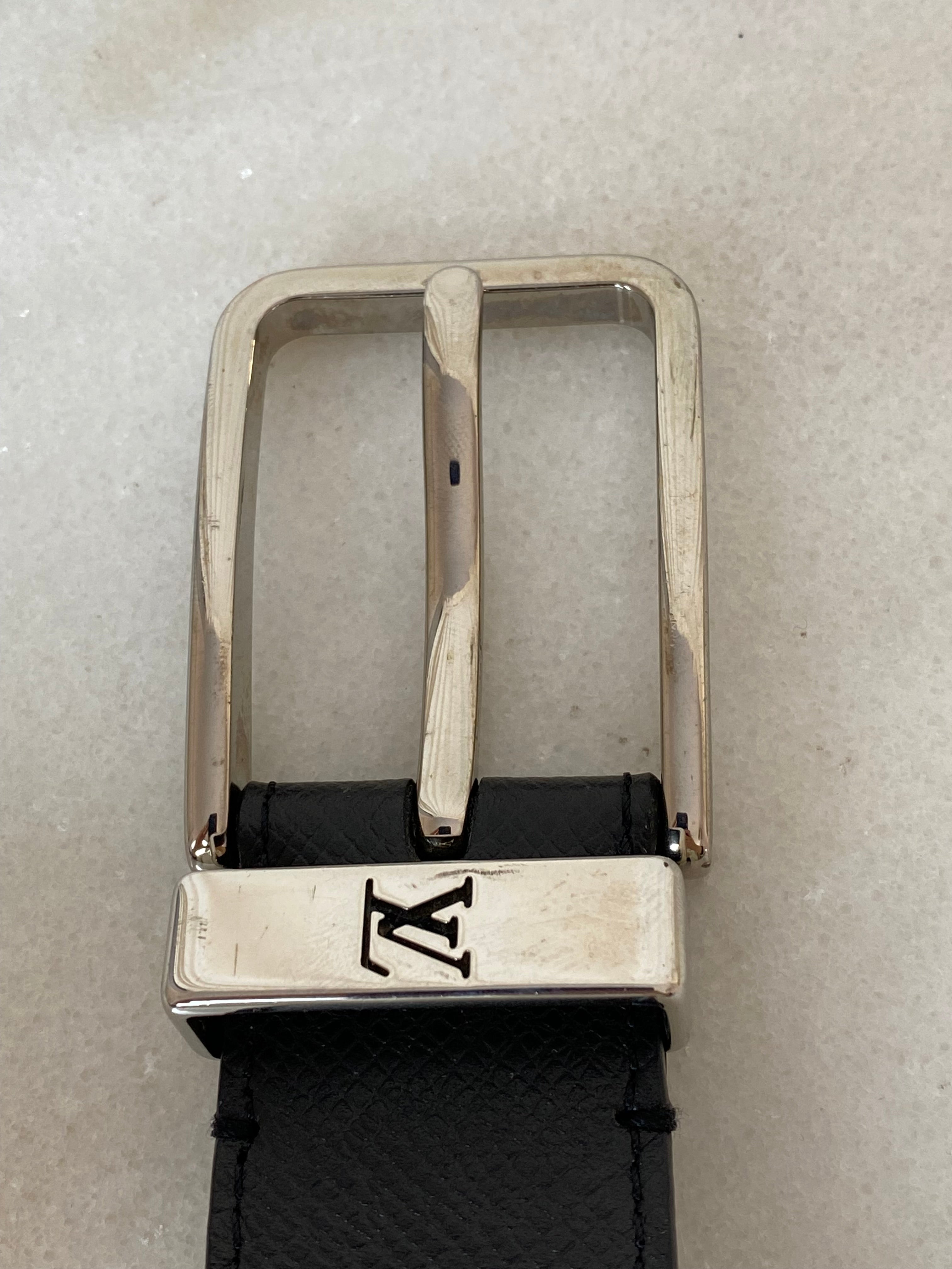 Louis Vuitton Black Pont Neuf black leather Belt-Belt-Louis Vuitton-The Closet Egypt