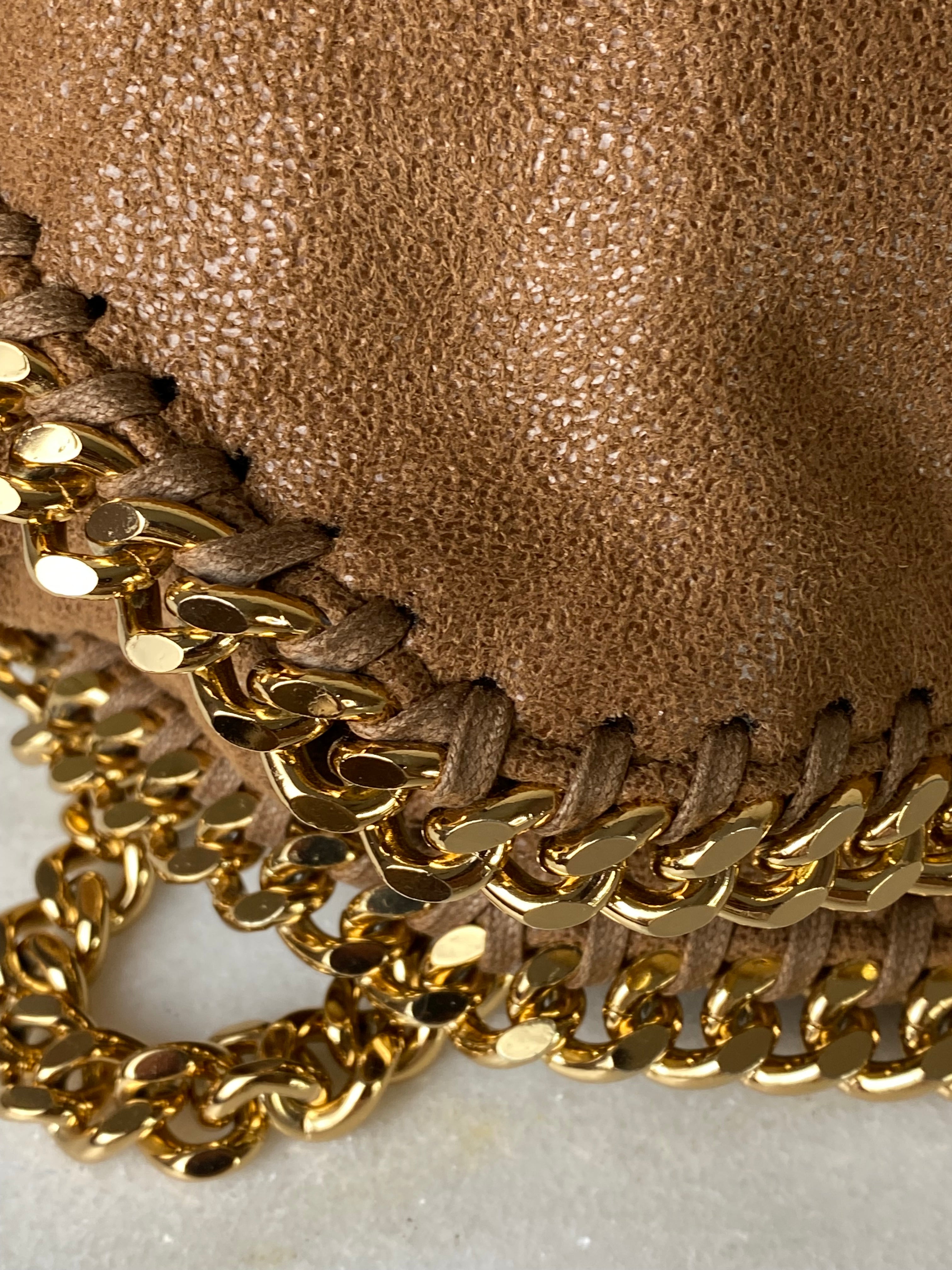 Stella Mccartney Camel Fold Over Falabella Foldable Bag-handbag-Stella Mccartney-The Closet Egypt