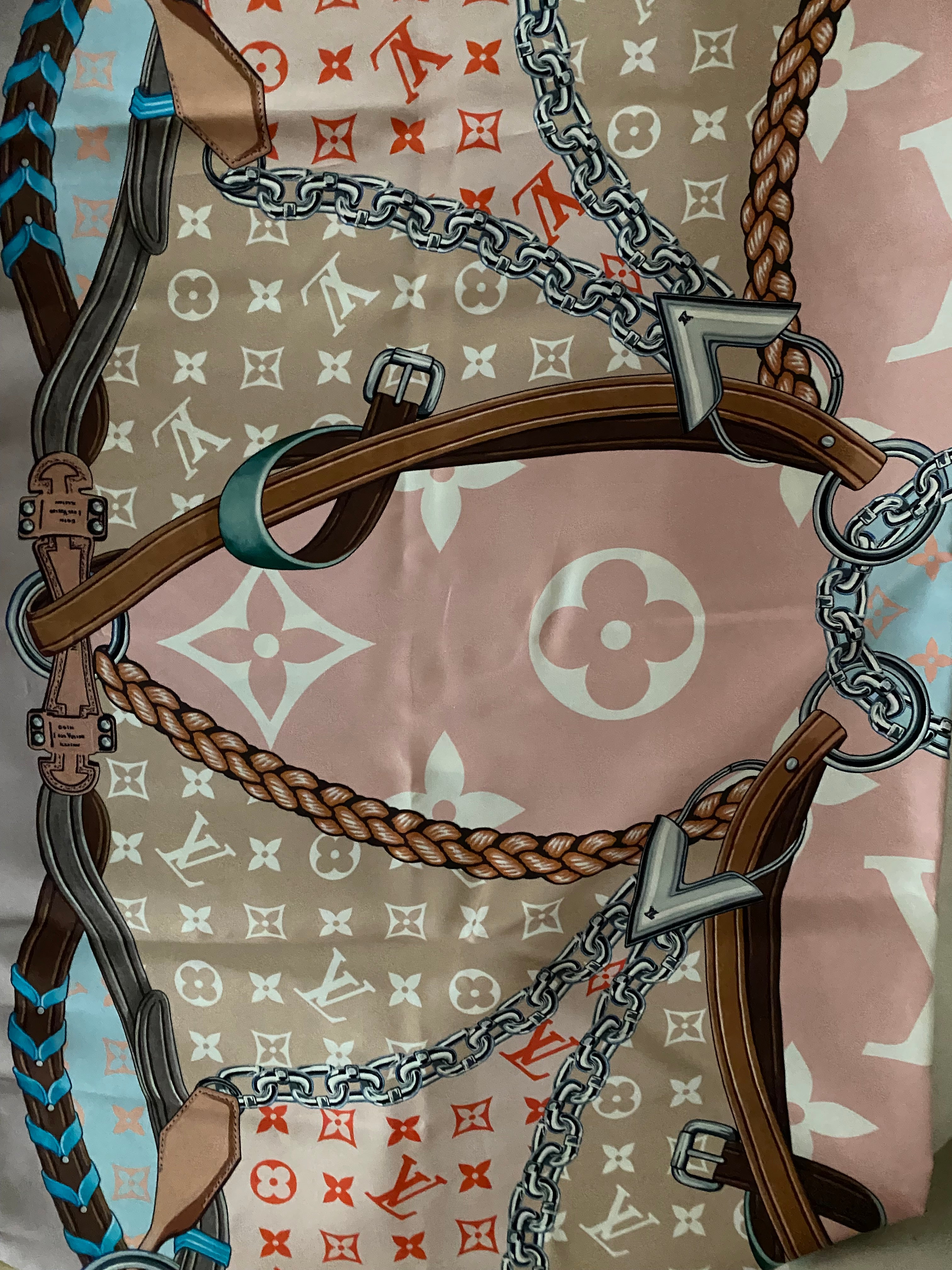 Louis Vuitton Tricolor Silk Scarf-Scarf-Louis Vuitton-The Closet Egypt