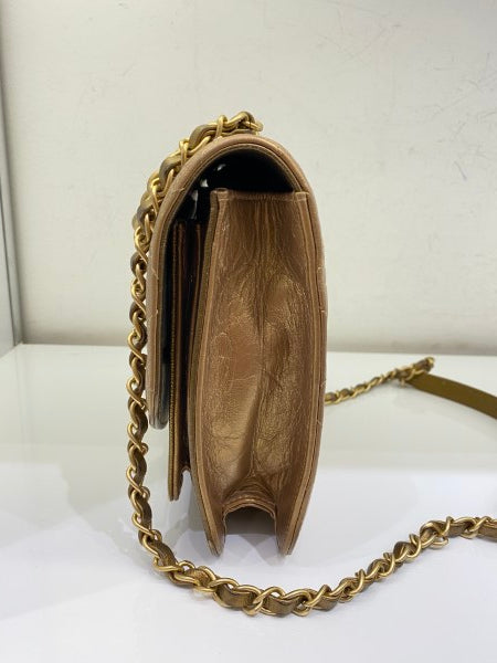 Chanel Metallic Gold Flap Bag-handbag-Chanel-The Closet Egypt