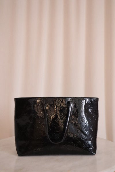 Louis Vuitton Black Vernis Wilshire MM Top Handle Bag-handbag-Louis Vuitton-The Closet Egypt