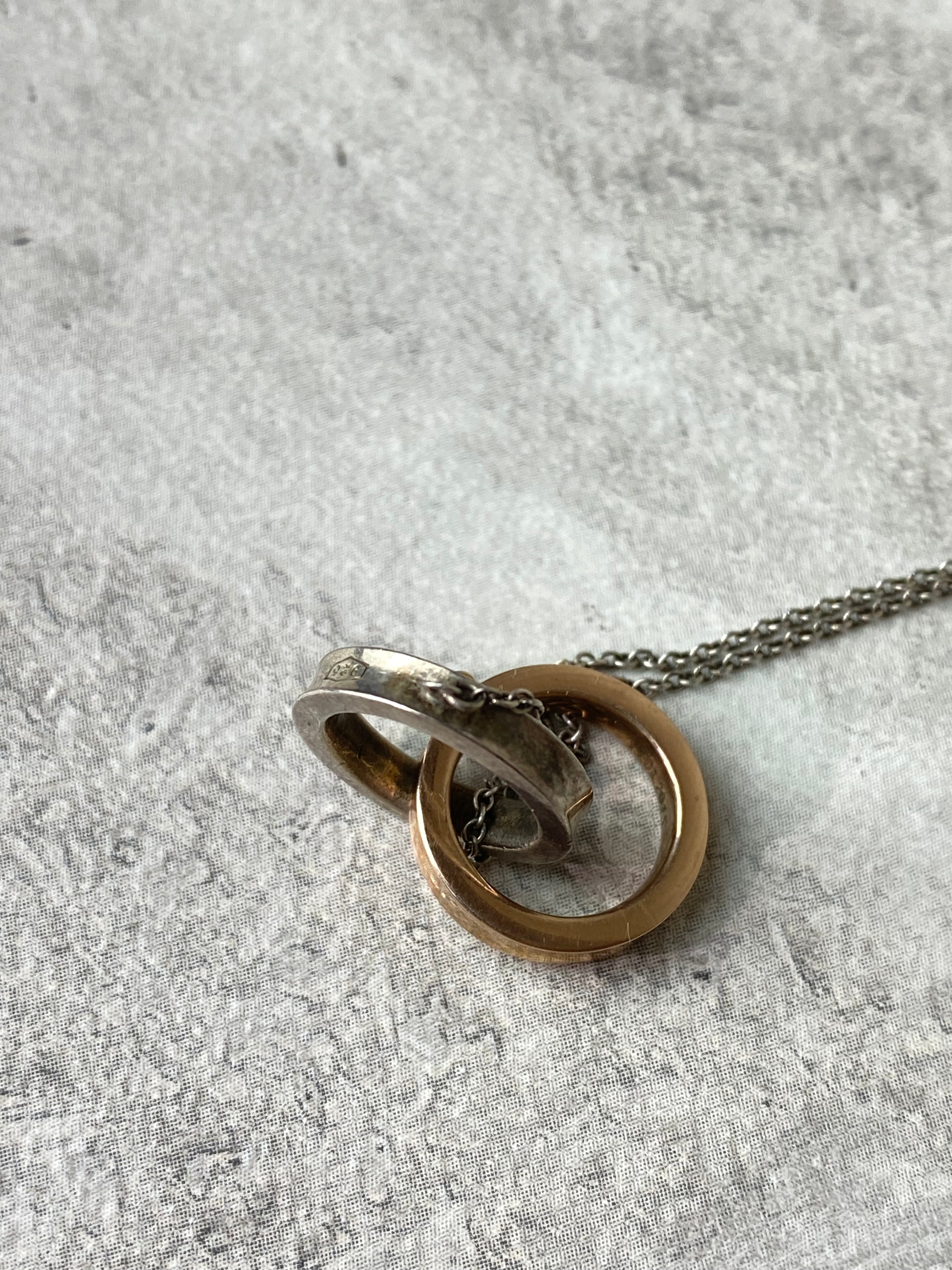 Tiffany & Co Bicolor 1837 Interlocking Circles Pendant Necklace