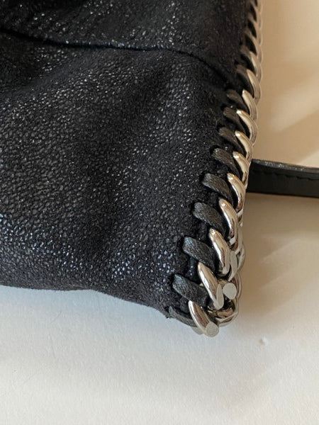 Stella Mccartney Black Shaggy Deer Falabella East West Shopper Tote Chere Bag-handbag-Stella Mccartney-The Closet Egypt