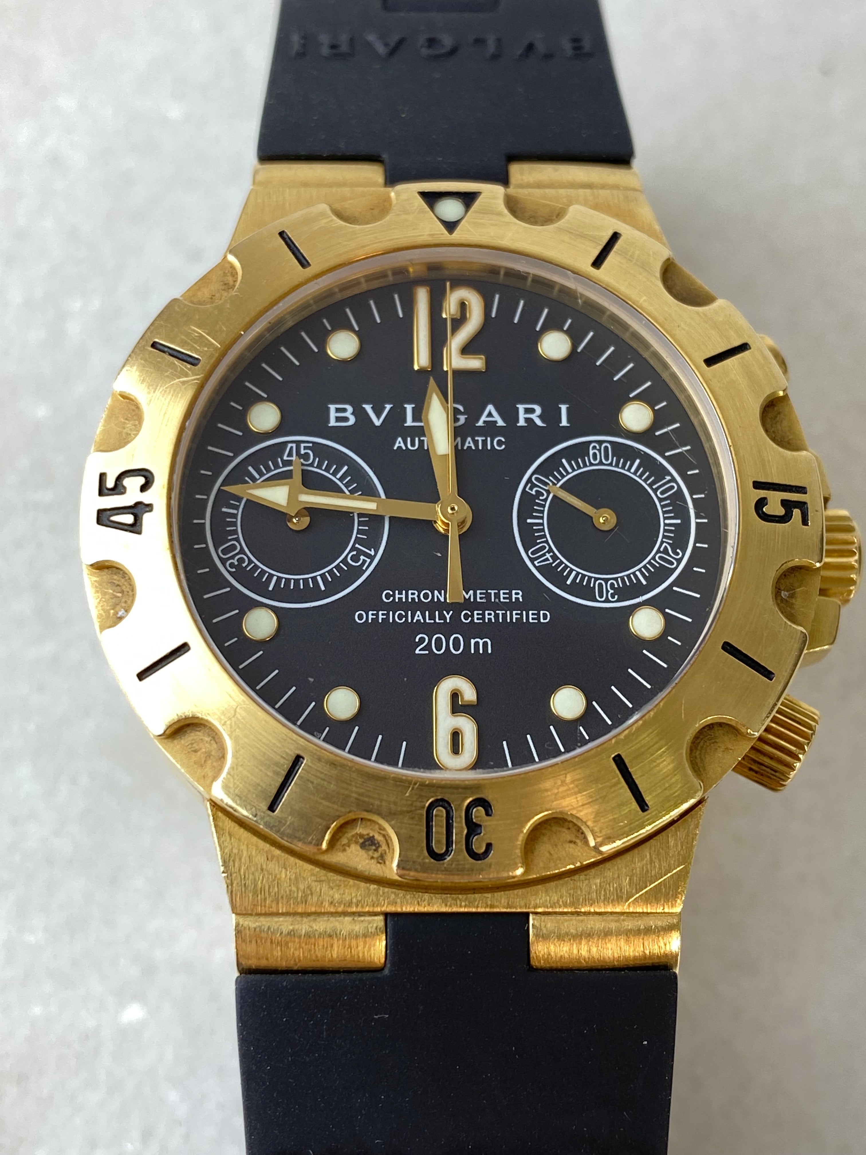 Bvlgari 18K Yellow Gold Diagono Watch-Watch-Bvlgari-The Closet Egypt