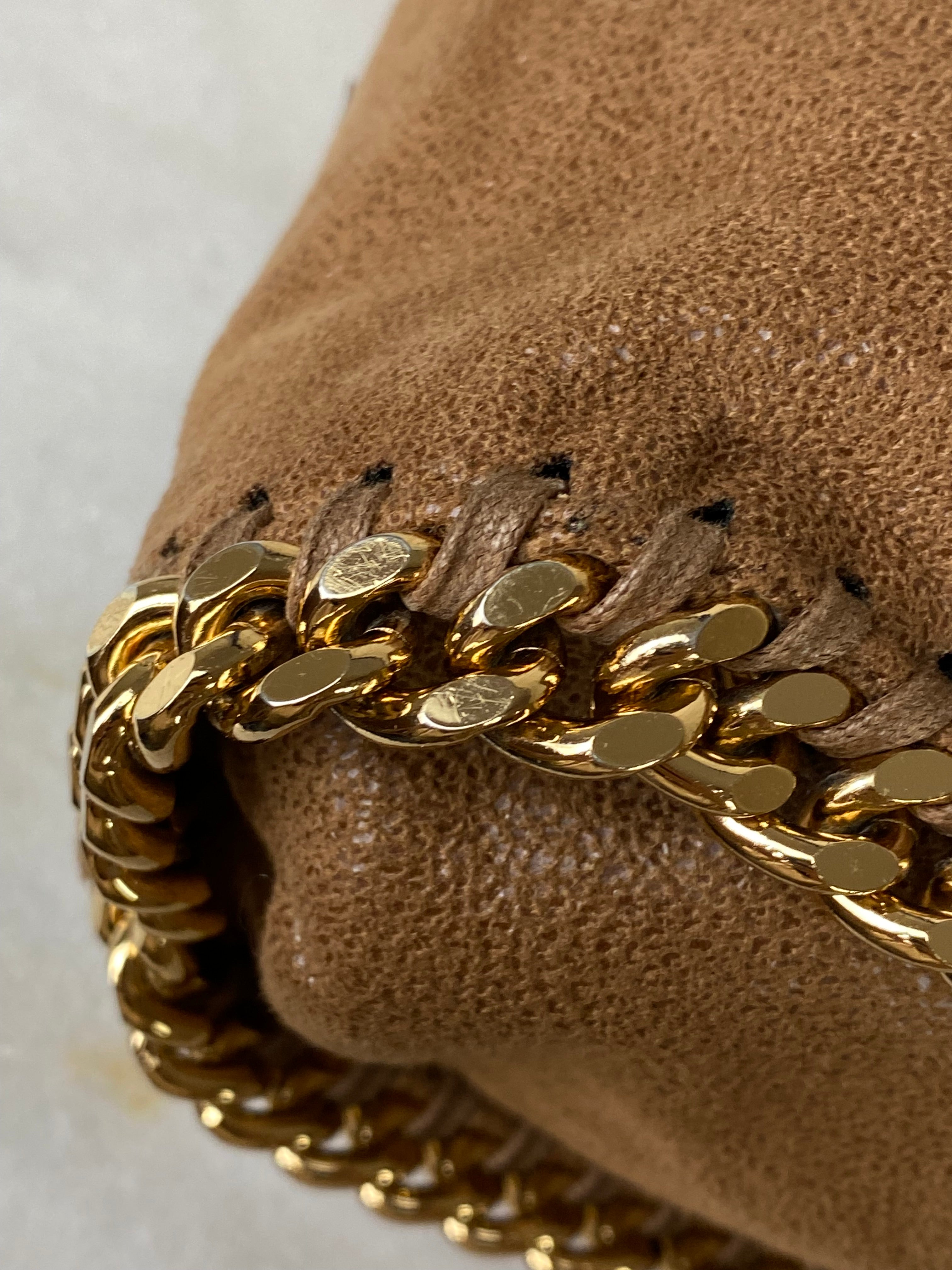 Stella Mccartney Camel Fold Over Falabella Foldable Bag-handbag-Stella Mccartney-The Closet Egypt