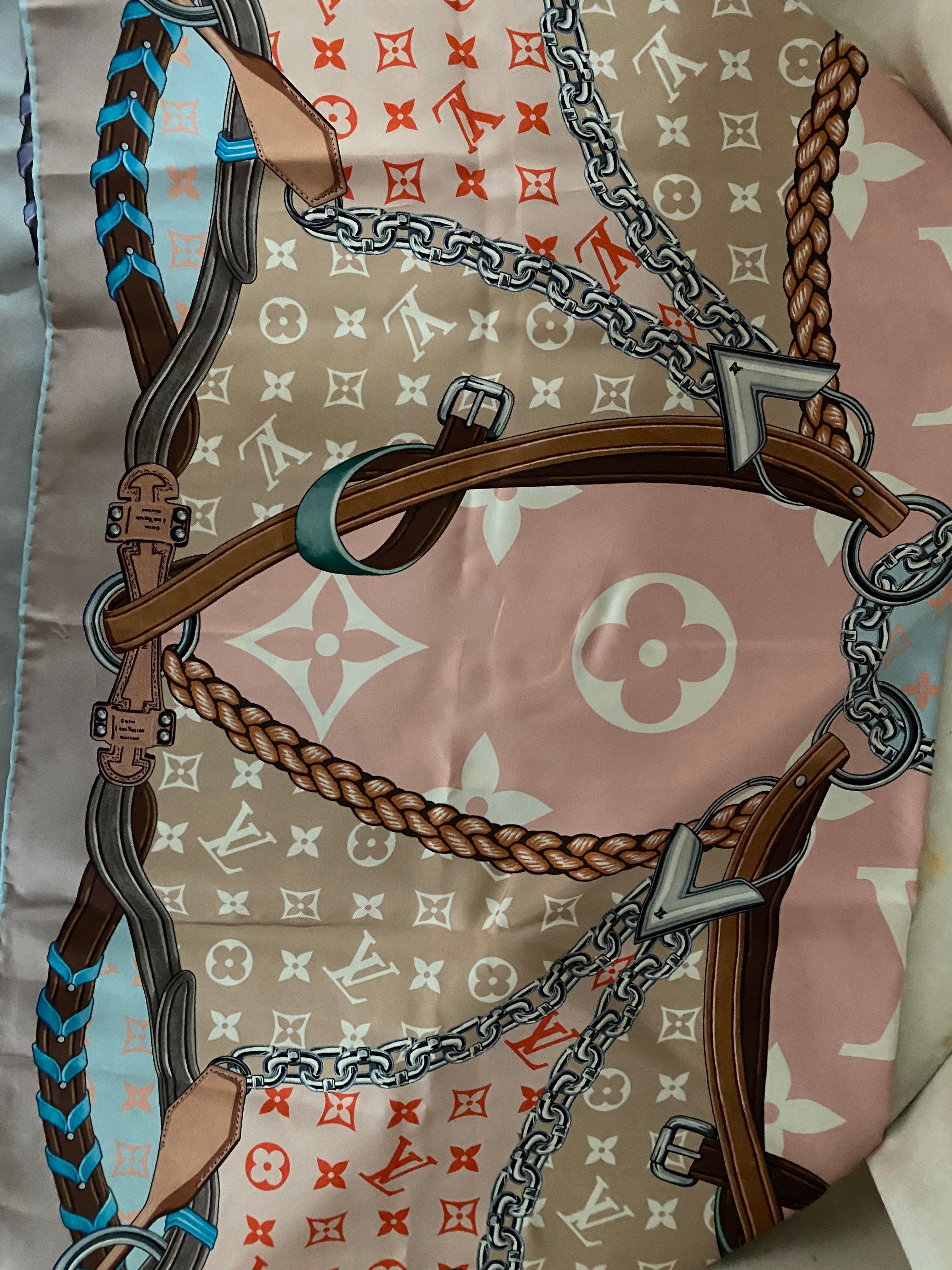 Louis Vuitton Tricolor Silk Scarf-Scarf-Louis Vuitton-The Closet Egypt