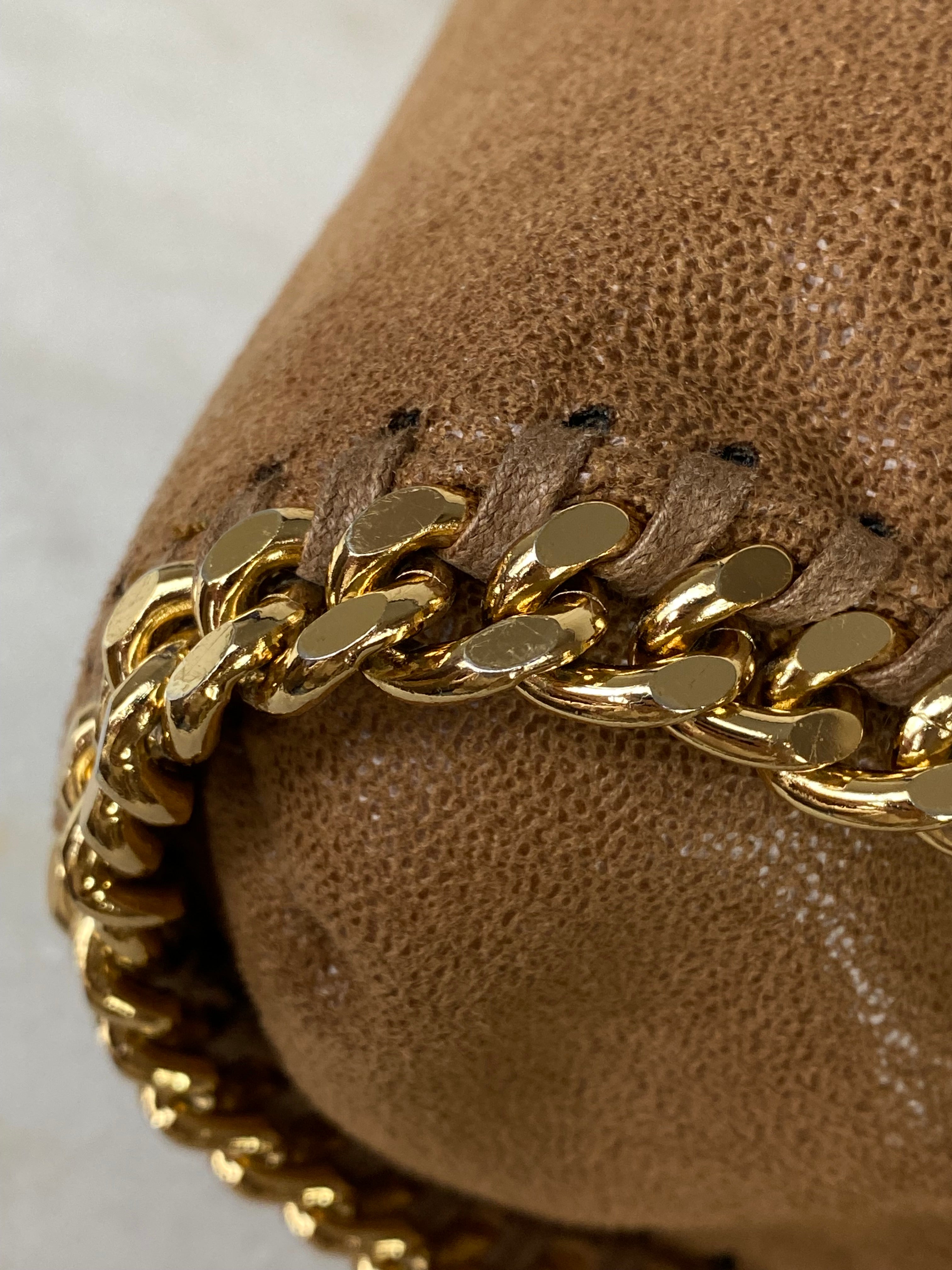 Stella Mccartney Camel Fold Over Falabella Foldable Bag-handbag-Stella Mccartney-The Closet Egypt