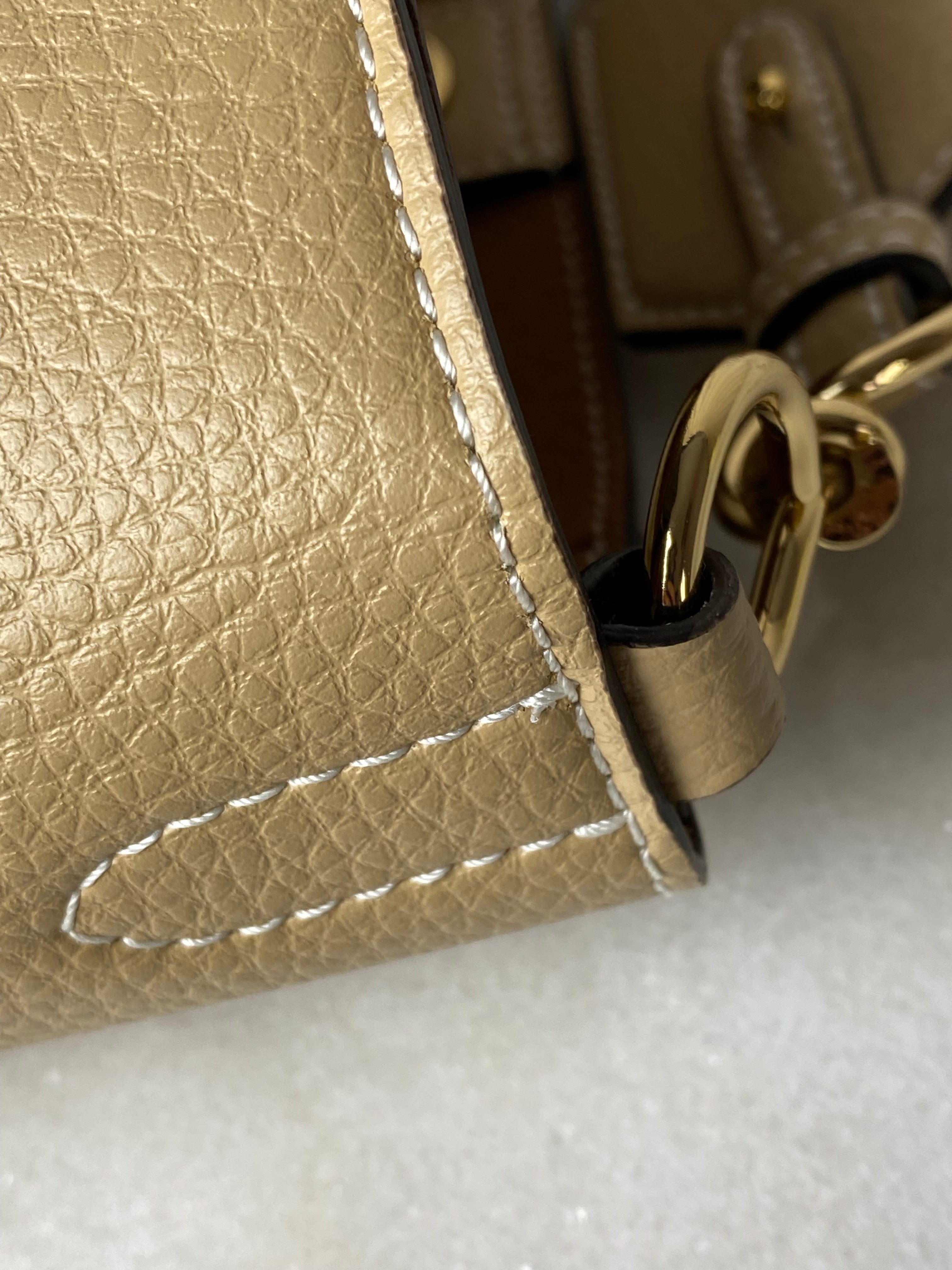 Stella Mccartney Beige Mini Embossed Logo Crossbody Bag-handbag-Stella Mccartney-The Closet Egypt