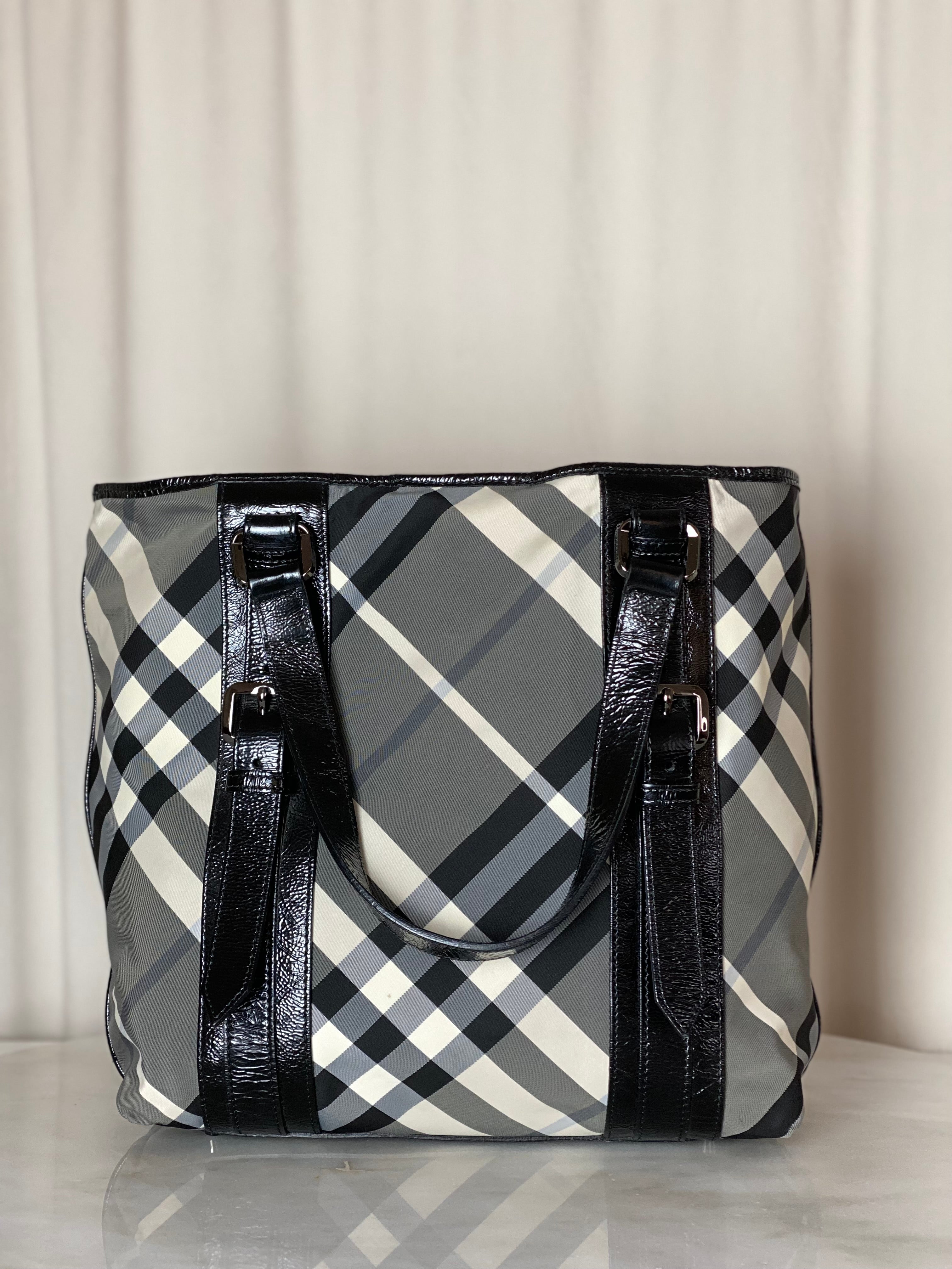 Burberry Black Nylon Victoria Beat Check Shoulder Bag-handbag-Burberry-The Closet Egypt