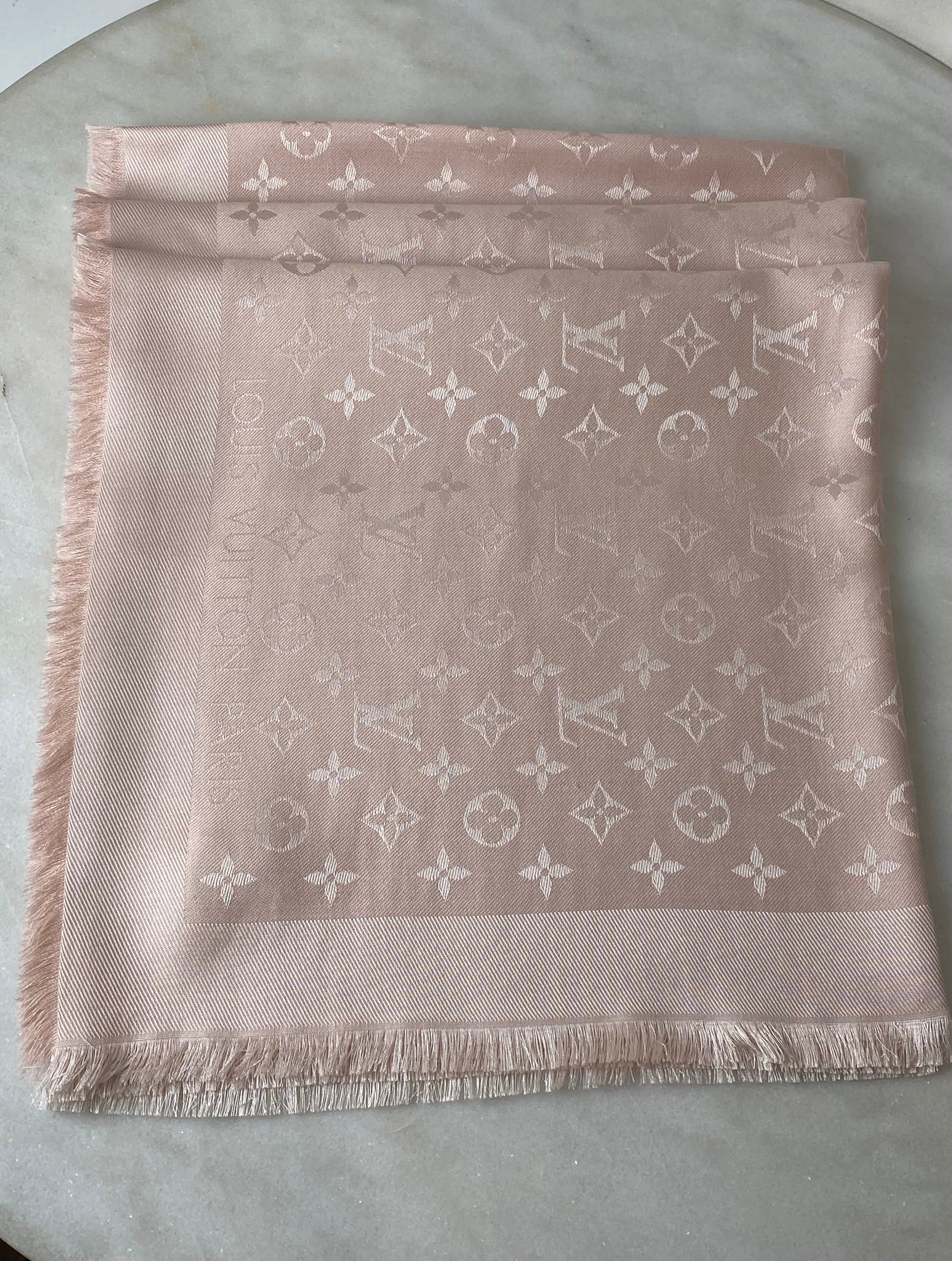 Louis Vuitton Pink Monogram Scarf-Scarf-Louis Vuitton-The Closet Egypt