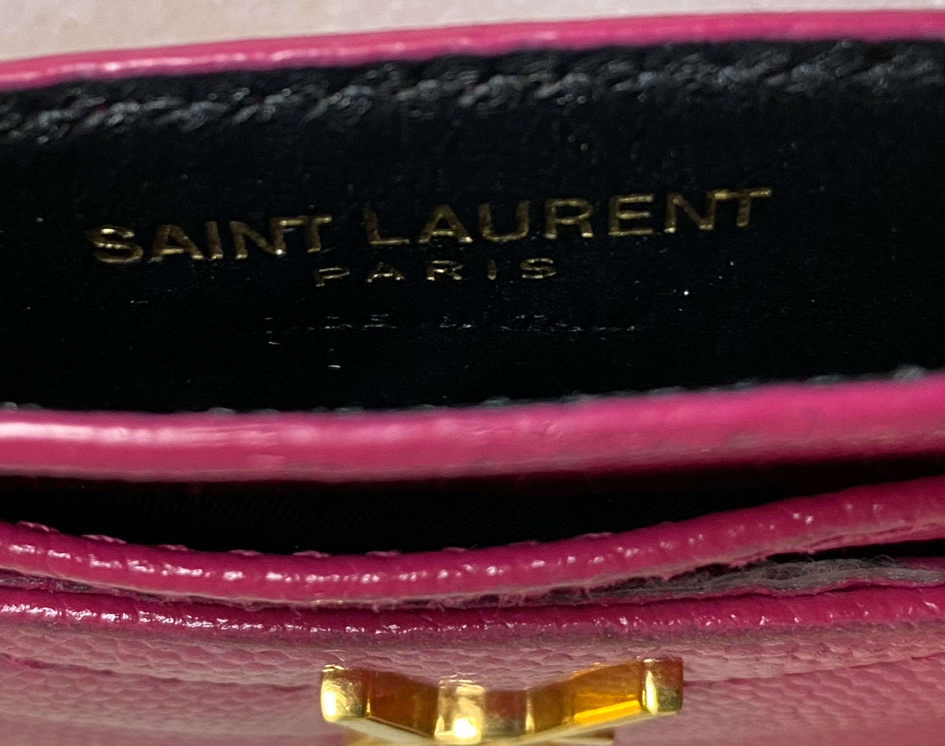 YSL Hot Pink Card Holder-Card Holder-YSL-The Closet Egypt