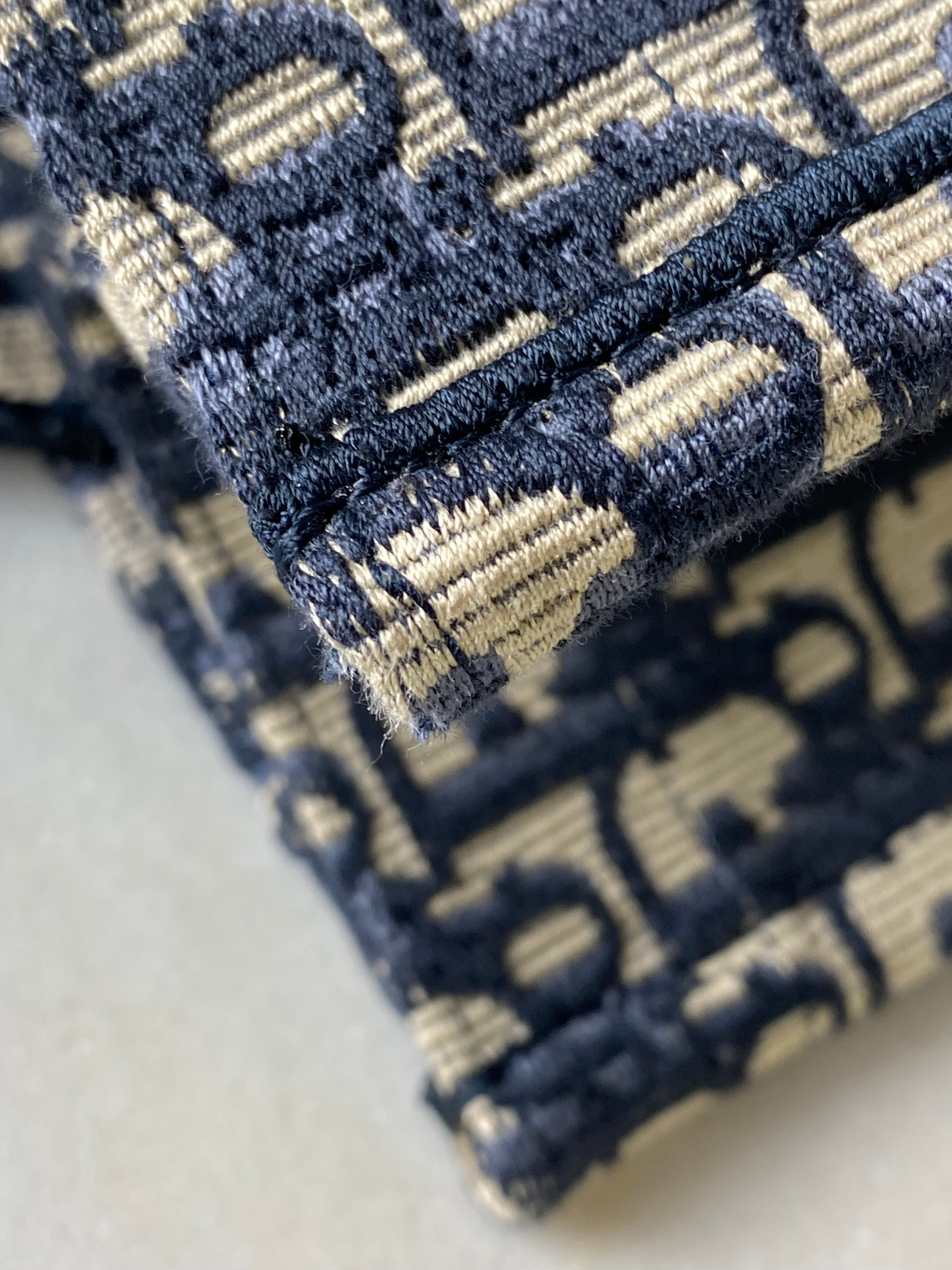 Christian Dior Navy Blue Oblique Book Medium Tote Bag-handbag-Christian Dior-The Closet Egypt