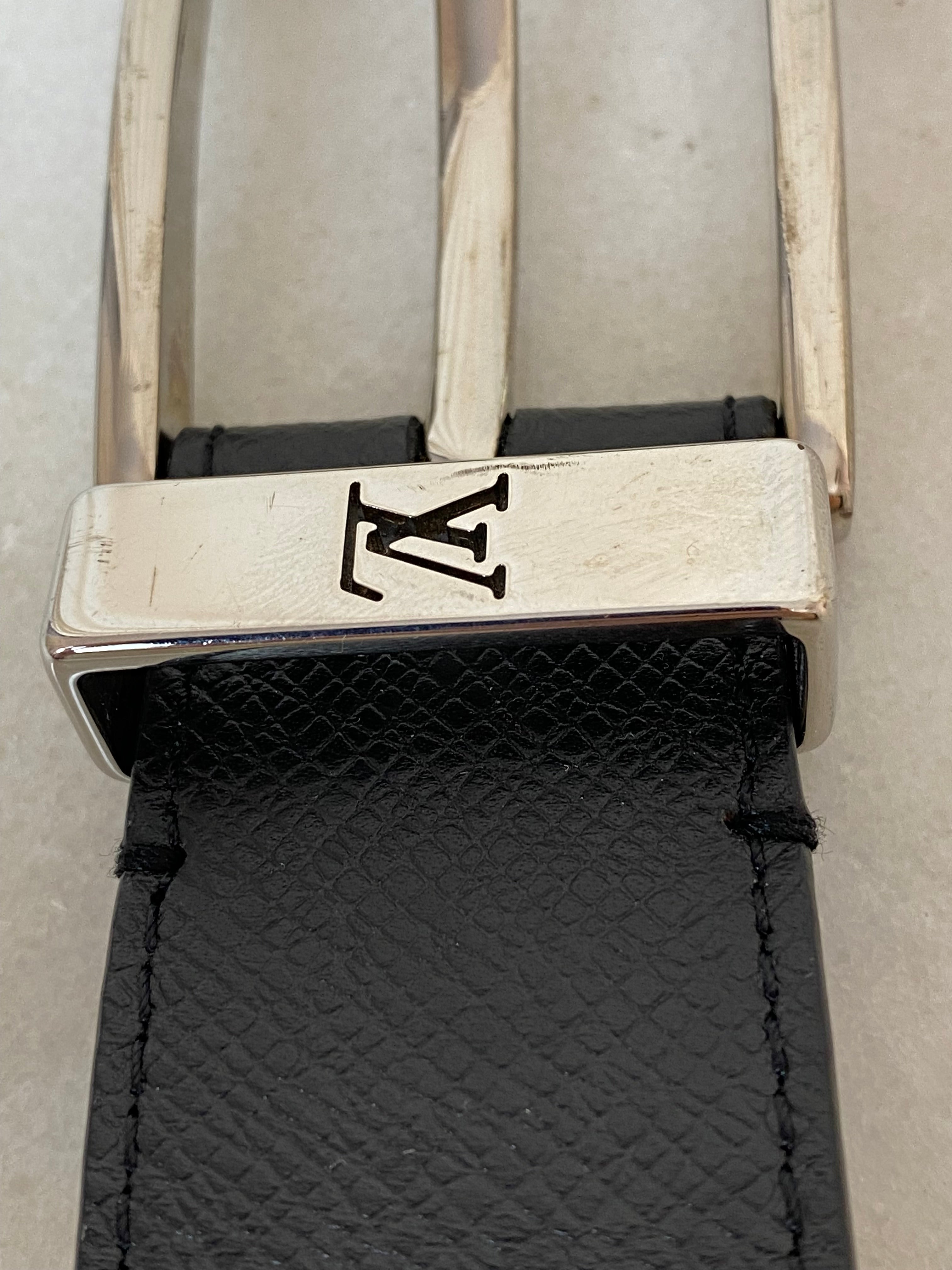 Louis Vuitton Black Pont Neuf black leather Belt-Belt-Louis Vuitton-The Closet Egypt