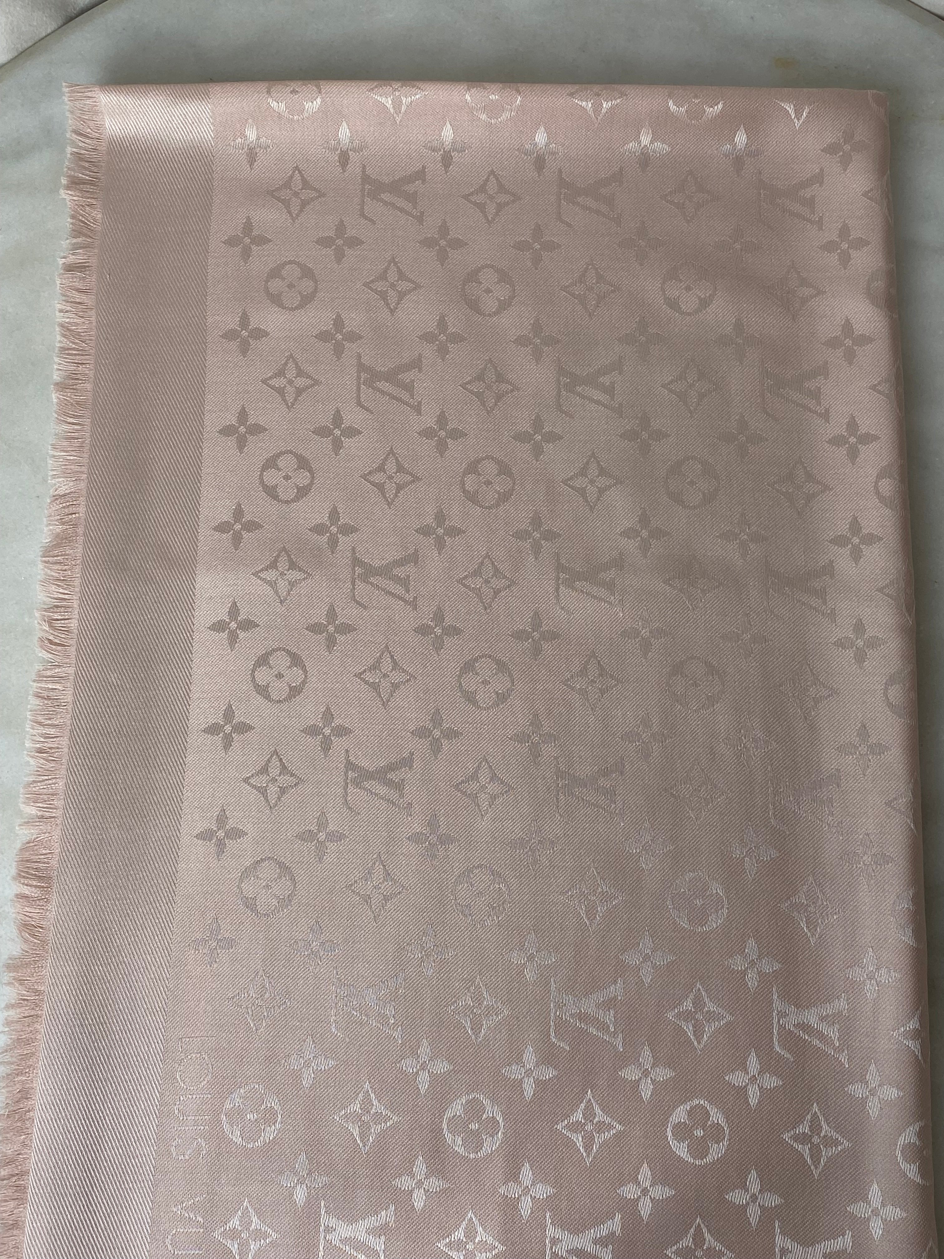 Louis Vuitton Pink Monogram Scarf-Scarf-Louis Vuitton-The Closet Egypt