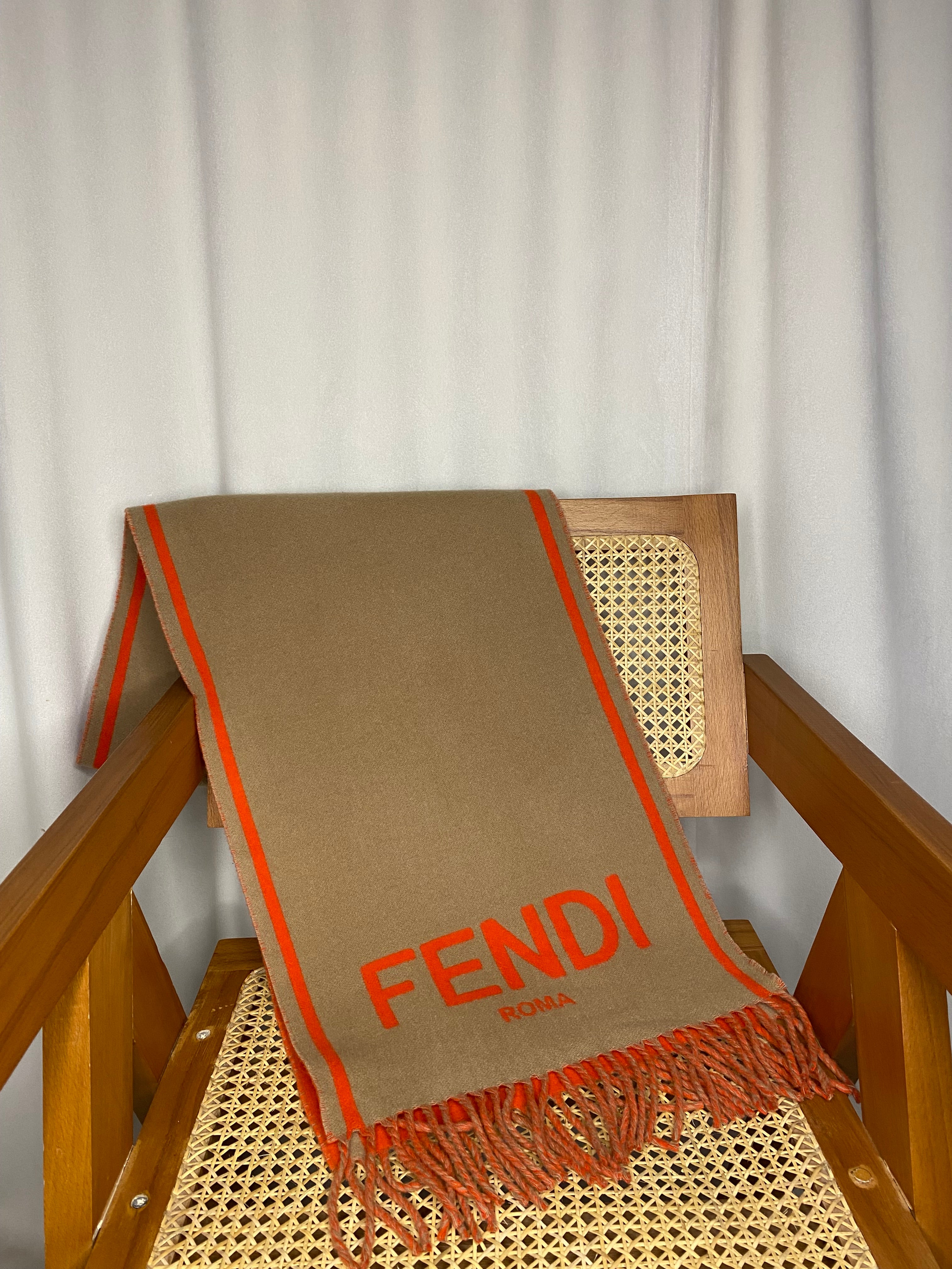 Fendi Bicolor FF Wool Scarf-Scarf-Fendi-The Closet Egypt