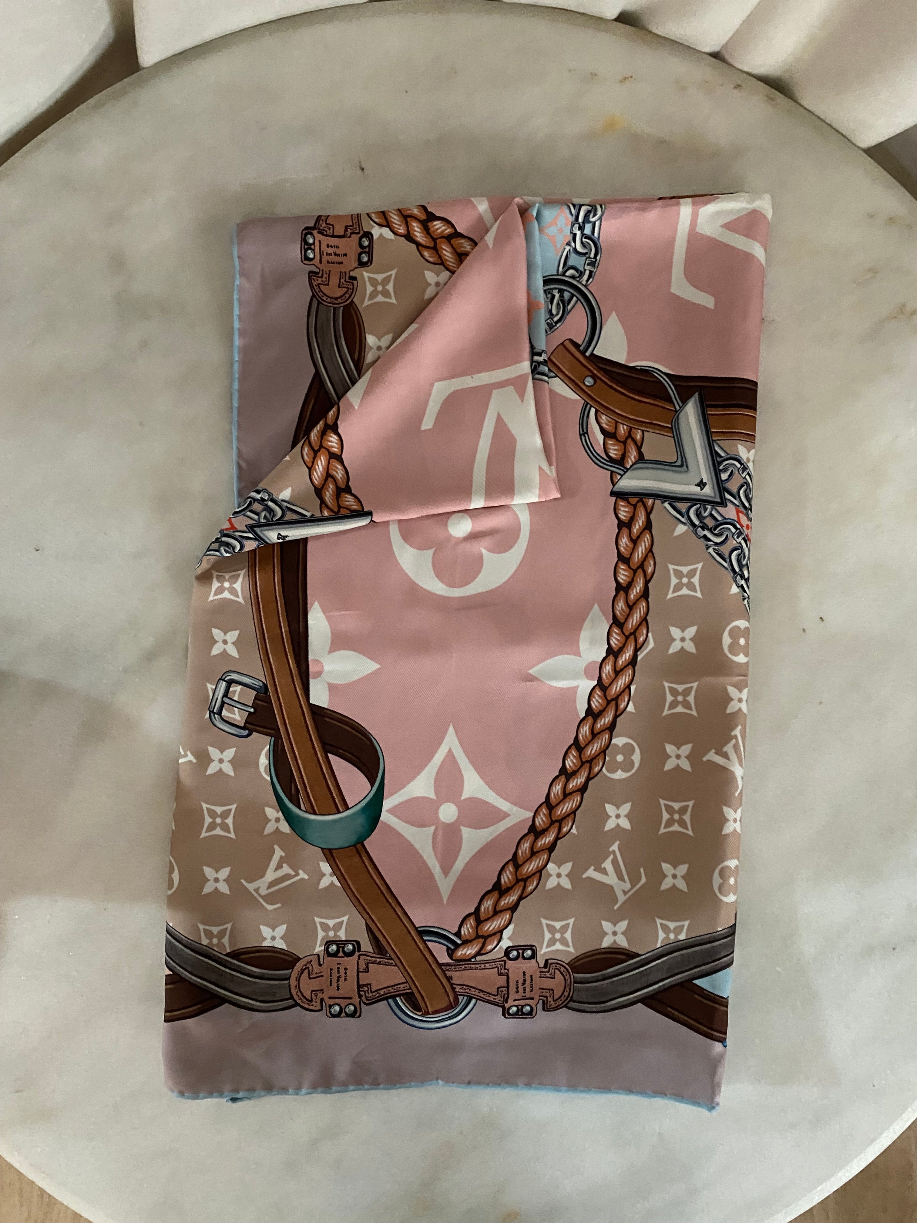 Louis Vuitton Tricolor Silk Scarf-Scarf-Louis Vuitton-The Closet Egypt