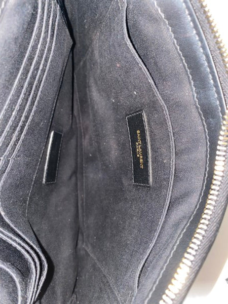 YSL Black Cassandre Medium Classic Clutch-Clutch-YSL-The Closet Egypt