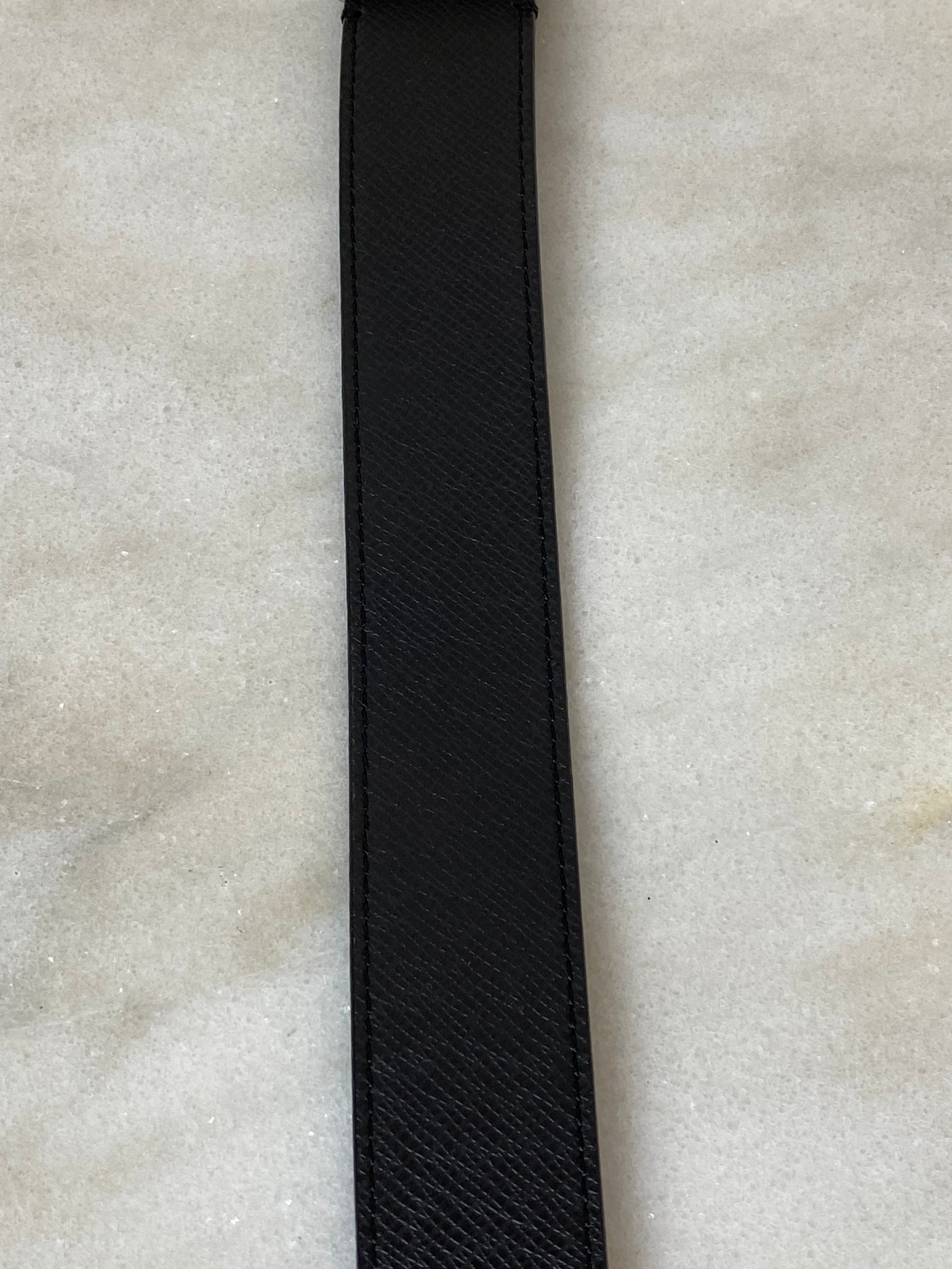 Louis Vuitton Black Pont Neuf black leather Belt-Belt-Louis Vuitton-The Closet Egypt