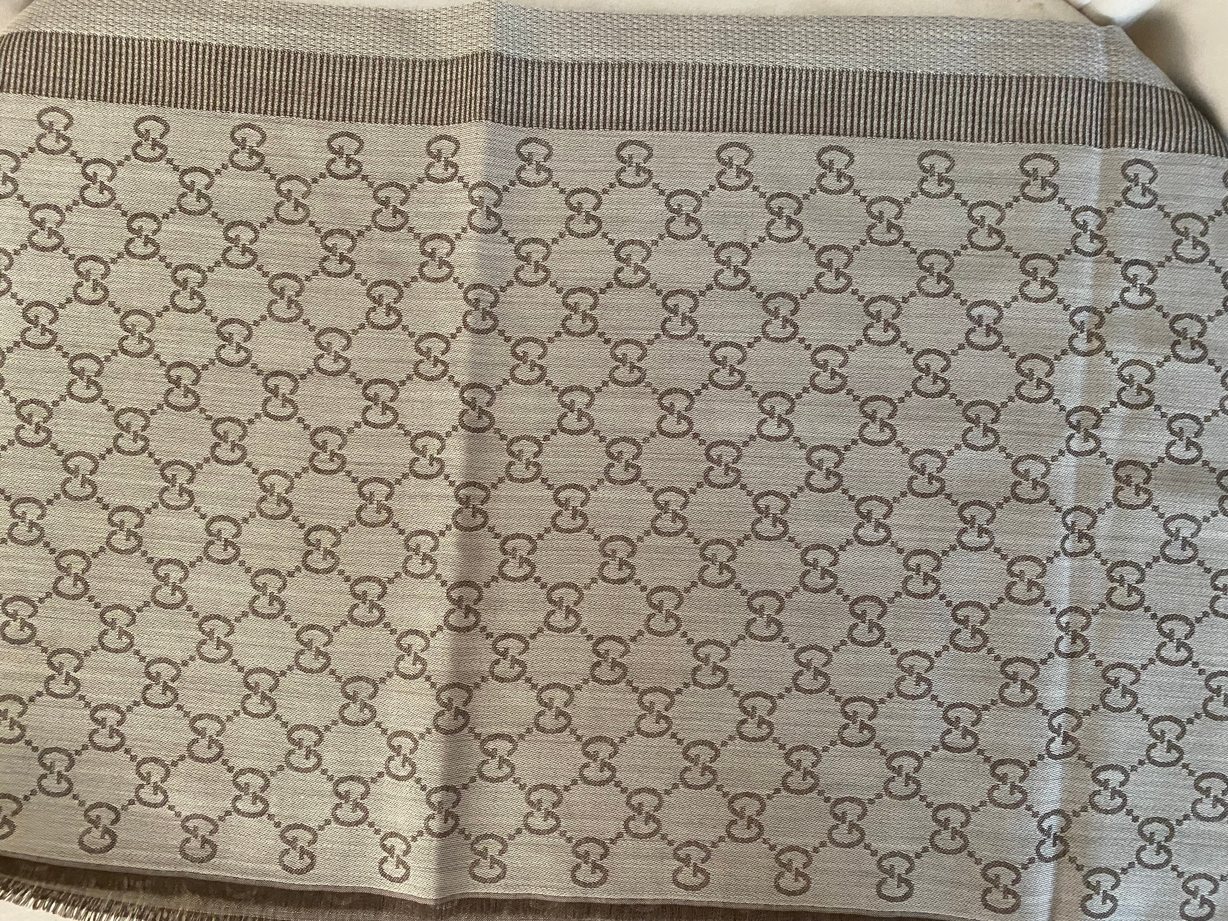 Gucci Grey GG Scarf-Scarf-Gucci-The Closet Egypt