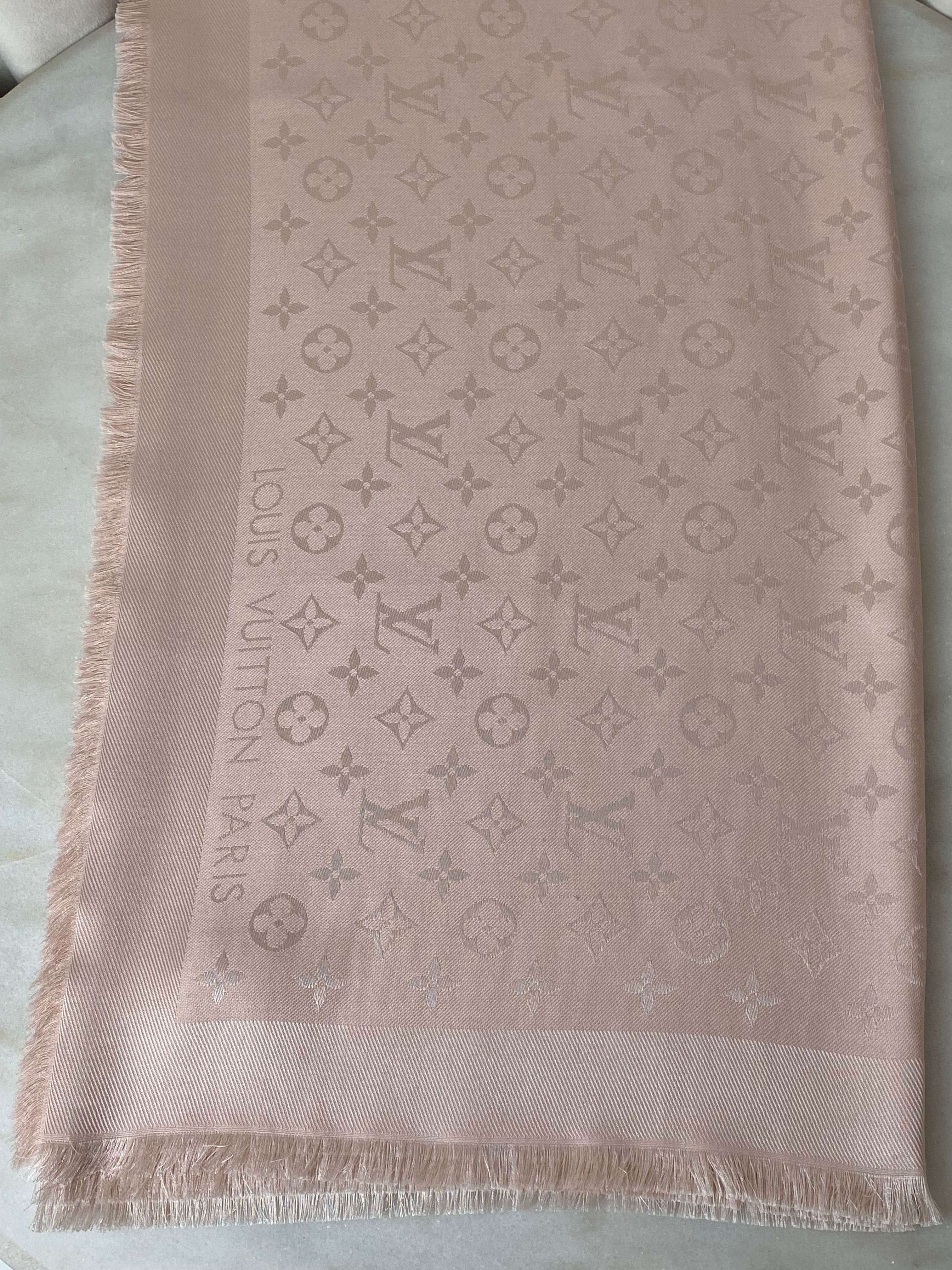 Louis Vuitton Pink Monogram Scarf-Scarf-Louis Vuitton-The Closet Egypt