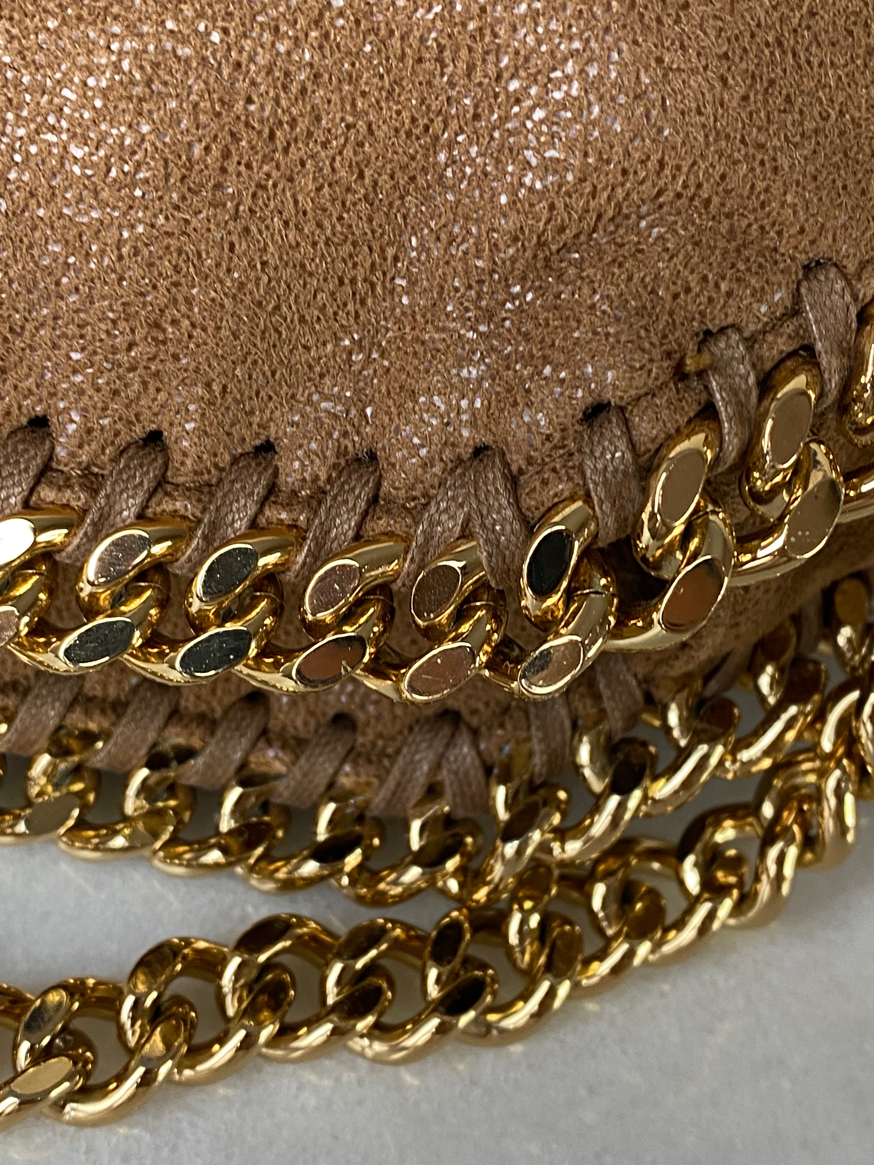 Stella Mccartney Camel Fold Over Falabella Foldable Bag-handbag-Stella Mccartney-The Closet Egypt