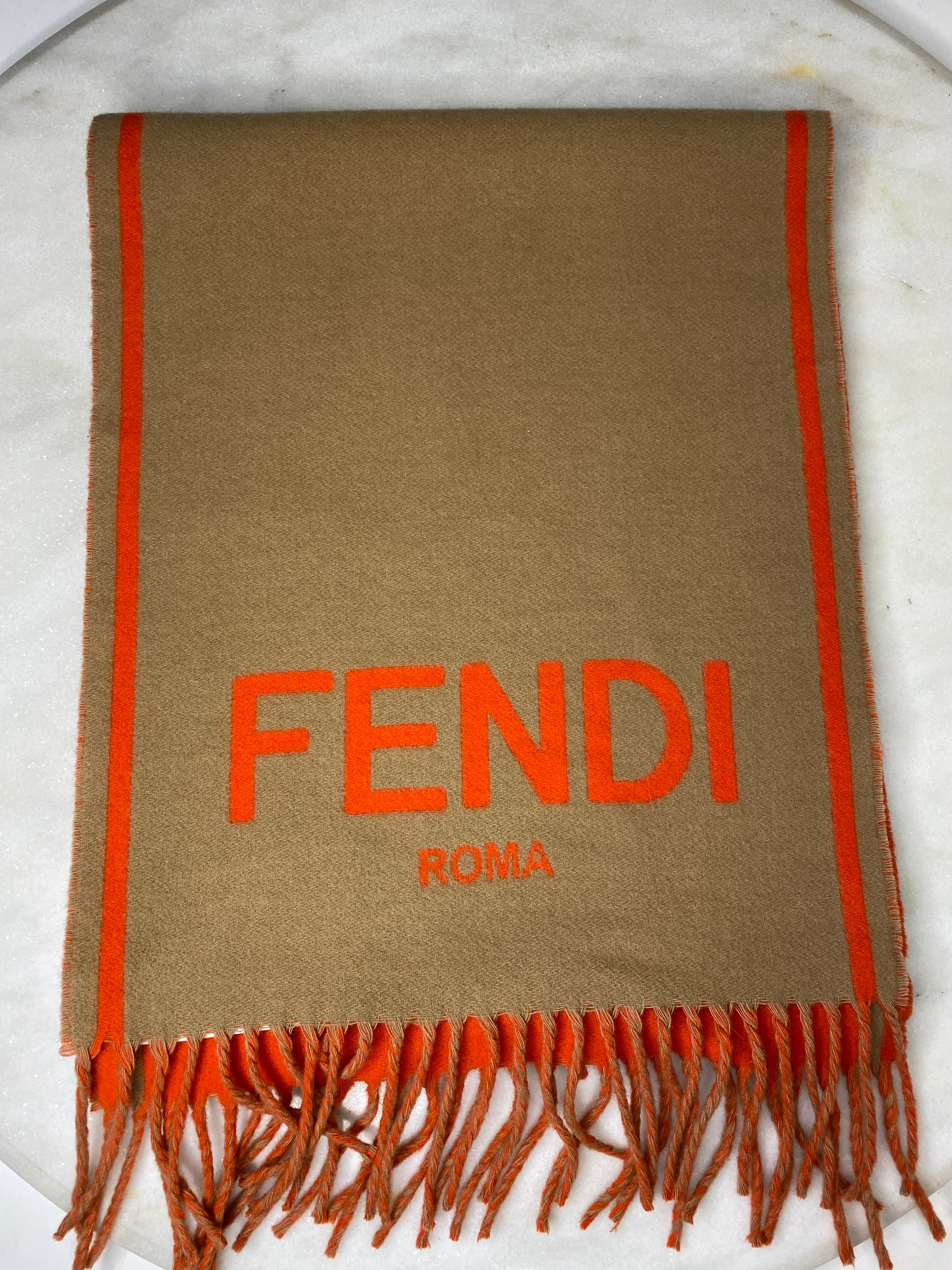 Fendi Bicolor FF Wool Scarf-Scarf-Fendi-The Closet Egypt