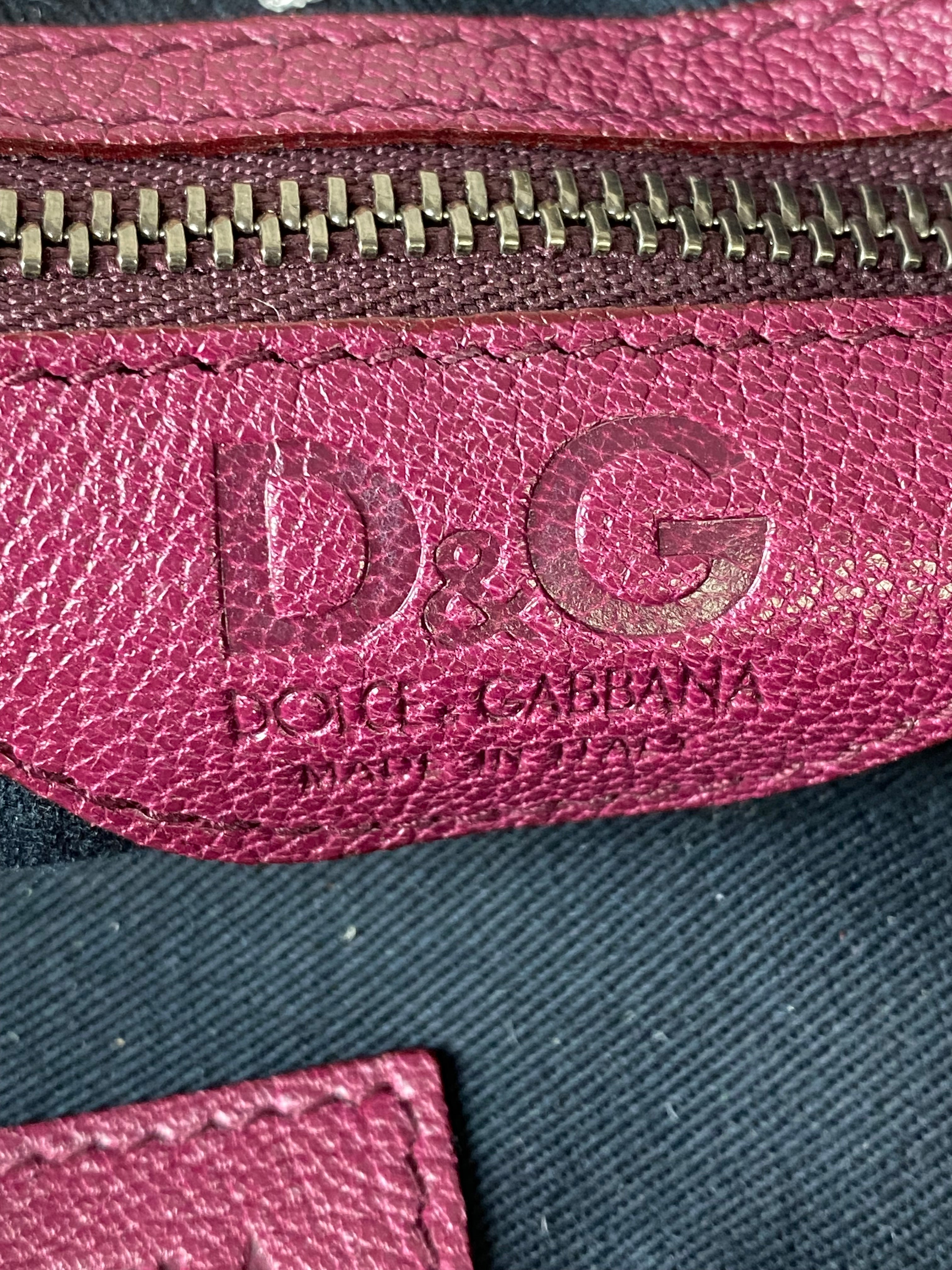 Dolce & Gabbana Burgundy Vilma Top Handle Bag W/ Strap-handbag-Dolce & Gabbana-The Closet Egypt