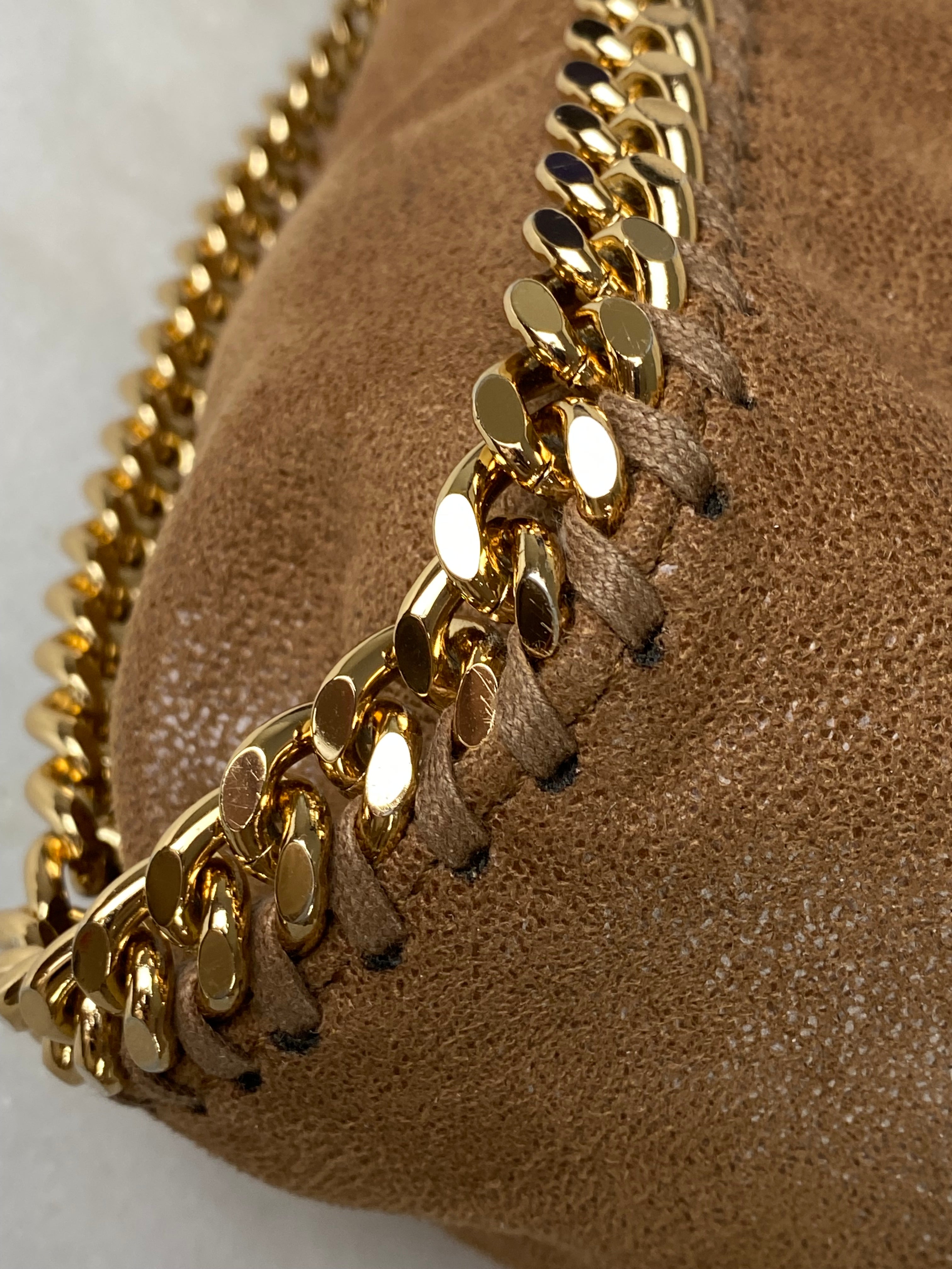 Stella Mccartney Camel Fold Over Falabella Foldable Bag-handbag-Stella Mccartney-The Closet Egypt