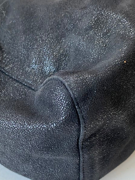 Stella Mccartney Black Shaggy Deer Falabella East West Shopper Tote Chere Bag-handbag-Stella Mccartney-The Closet Egypt