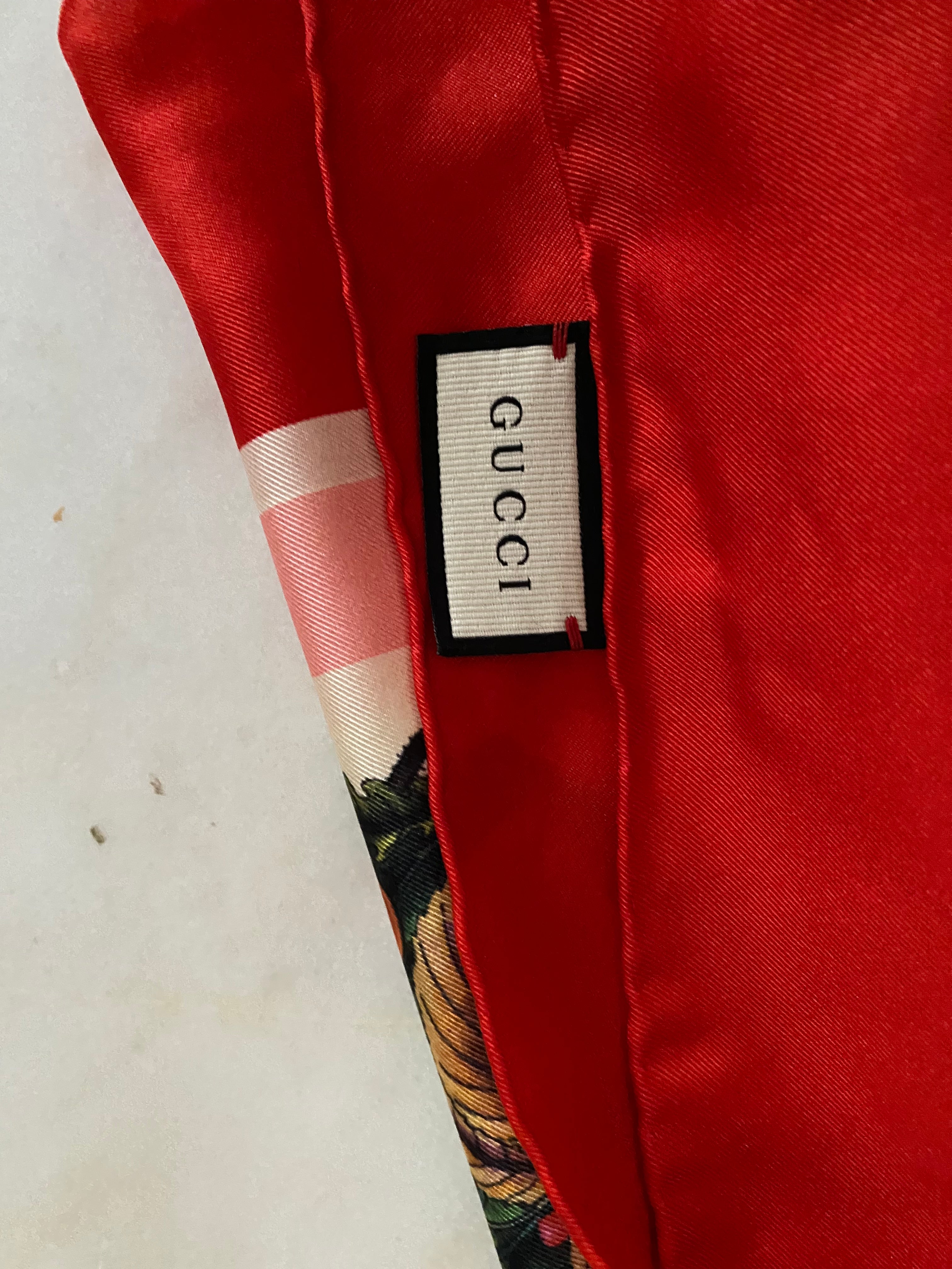 Gucci Bicolor Silk Scarf-Scarf-Gucci-The Closet Egypt