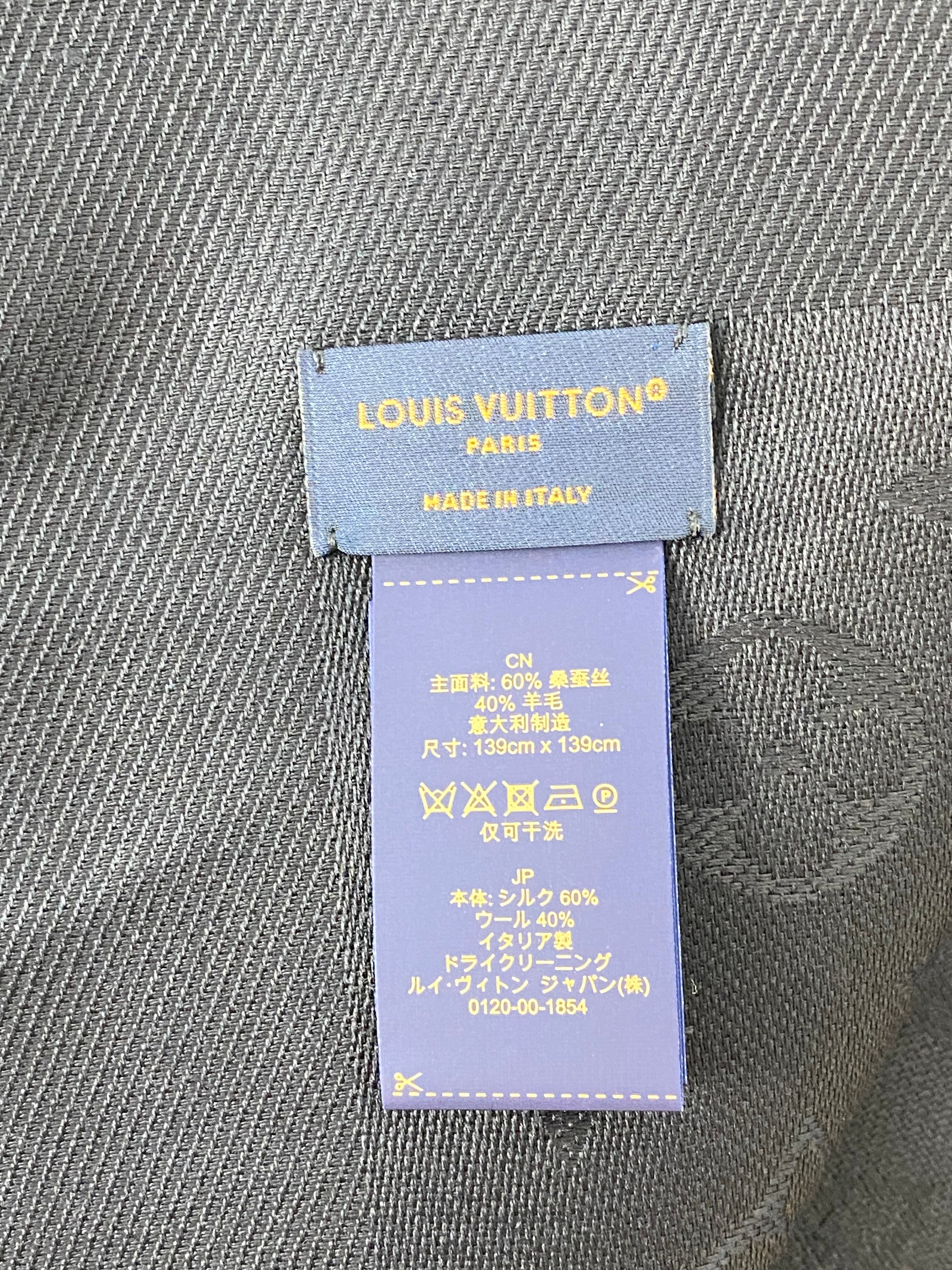 Louis Vuitton Black Monogram Wool Scarf-Scarf-Louis Vuitton-The Closet Egypt