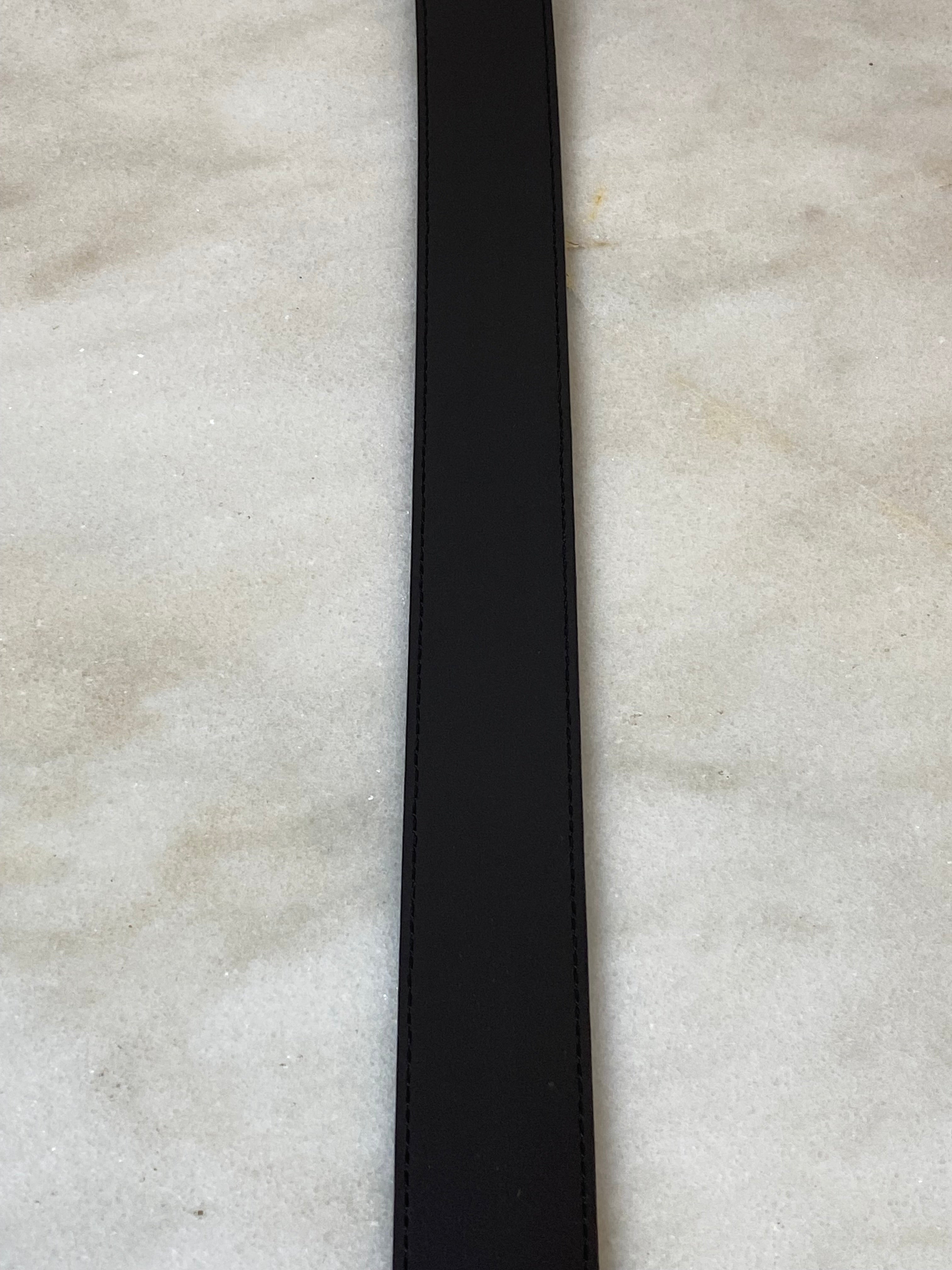 Louis Vuitton Black Pont Neuf black leather Belt-Belt-Louis Vuitton-The Closet Egypt