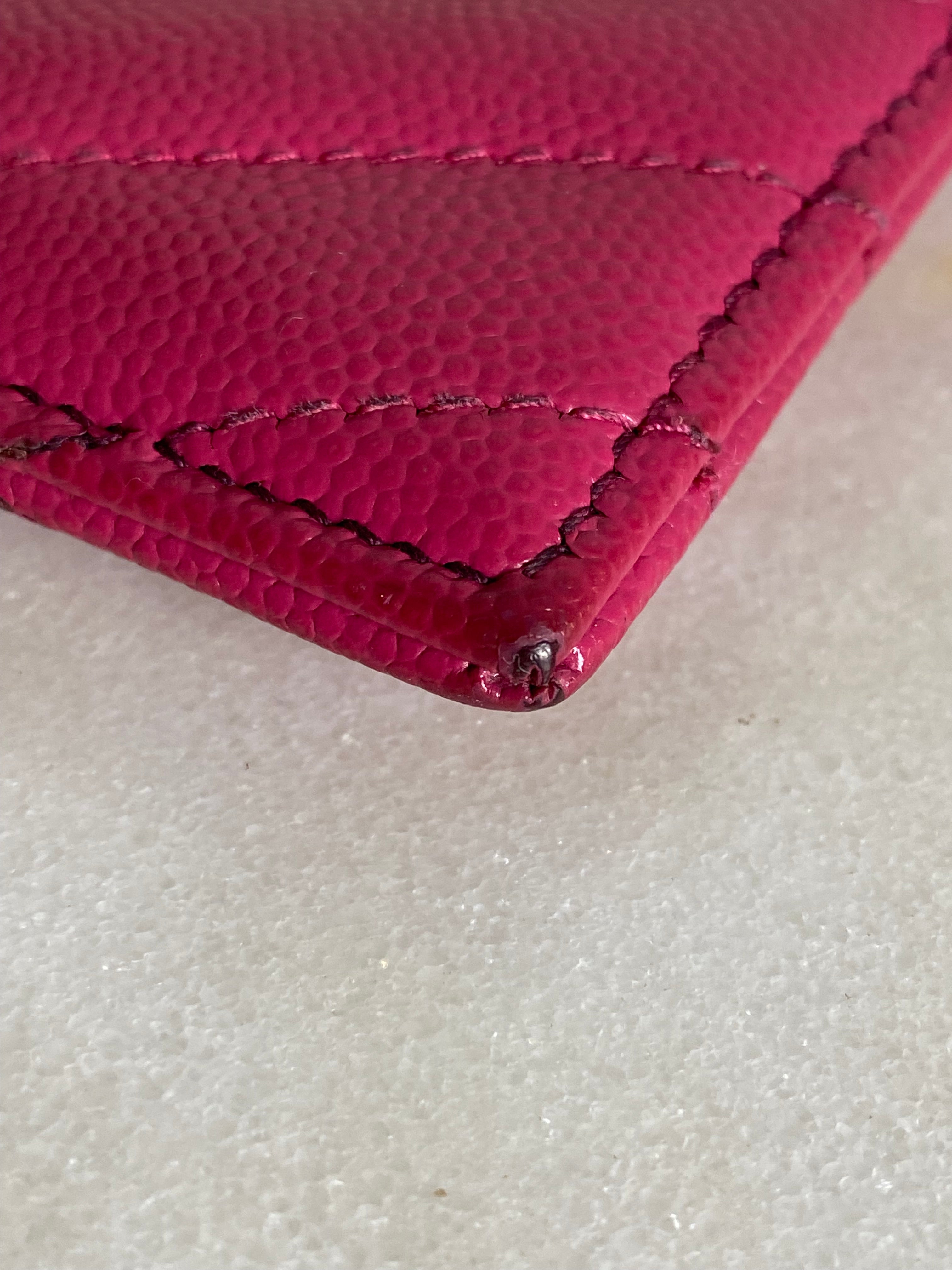 YSL Hot Pink Card Holder-Card Holder-YSL-The Closet Egypt