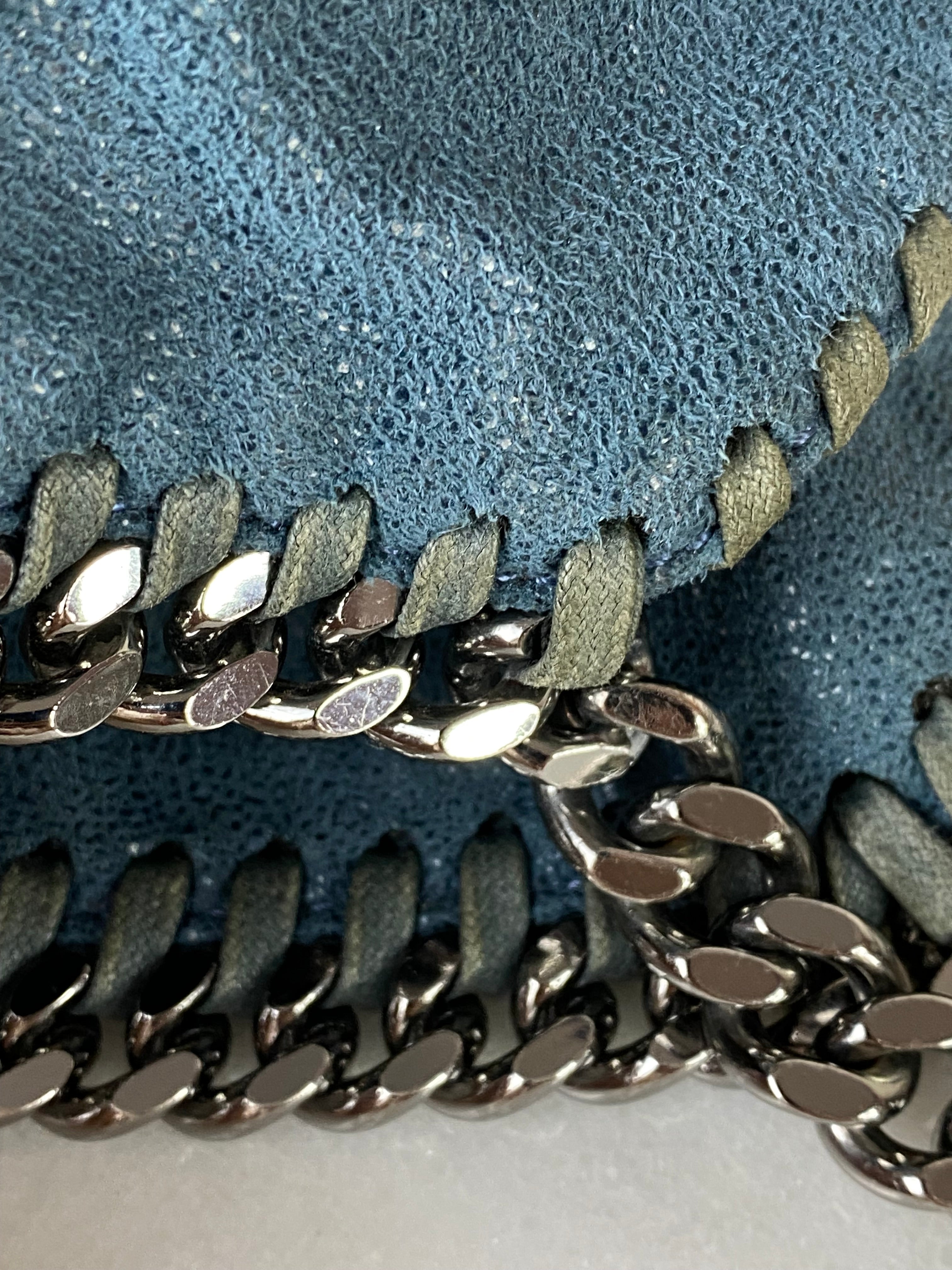 Stella Mccartney Blue Falabella Fold Over Tote Bag-handbag-Stella Mccartney-The Closet Egypt